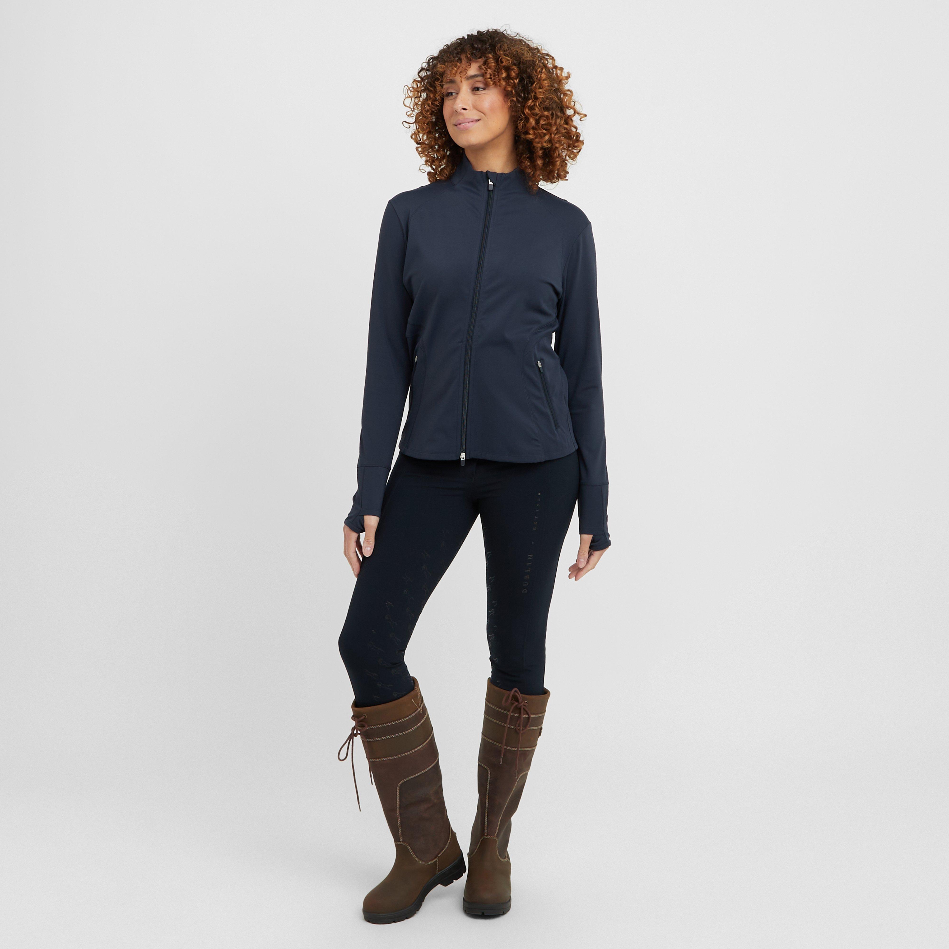 Womens Versatile Fitted Zip Through Jacket Navy