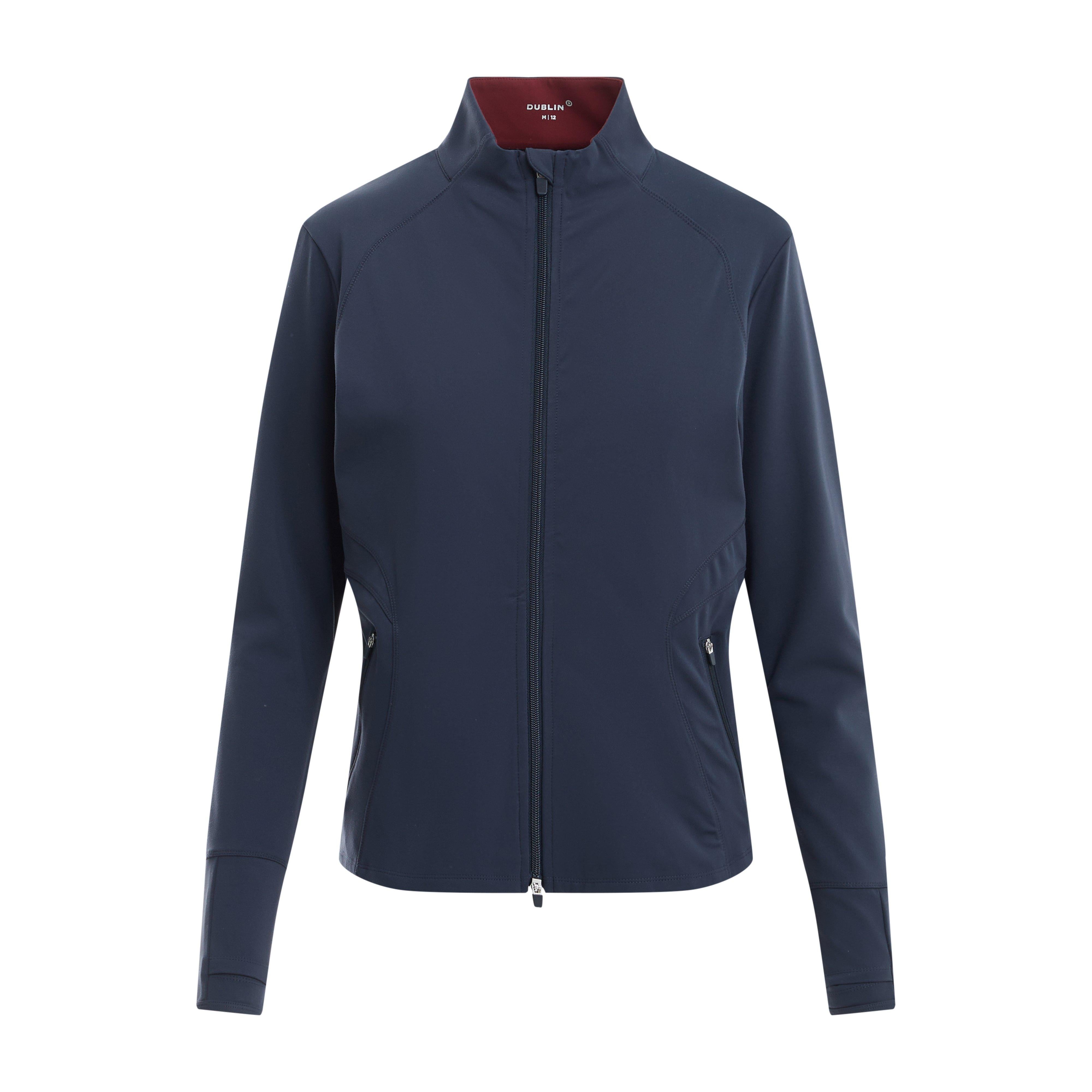 Womens Versatile Fitted Zip Through Jacket Navy