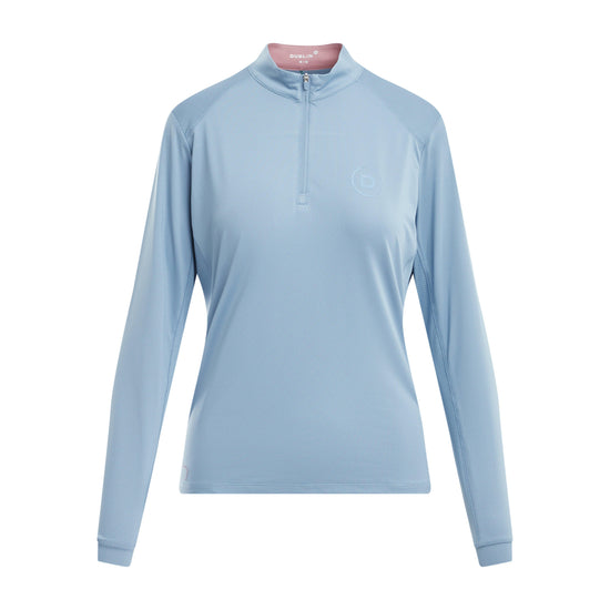 Womens Breathable Long Sleeved Riding Top Blue Fog