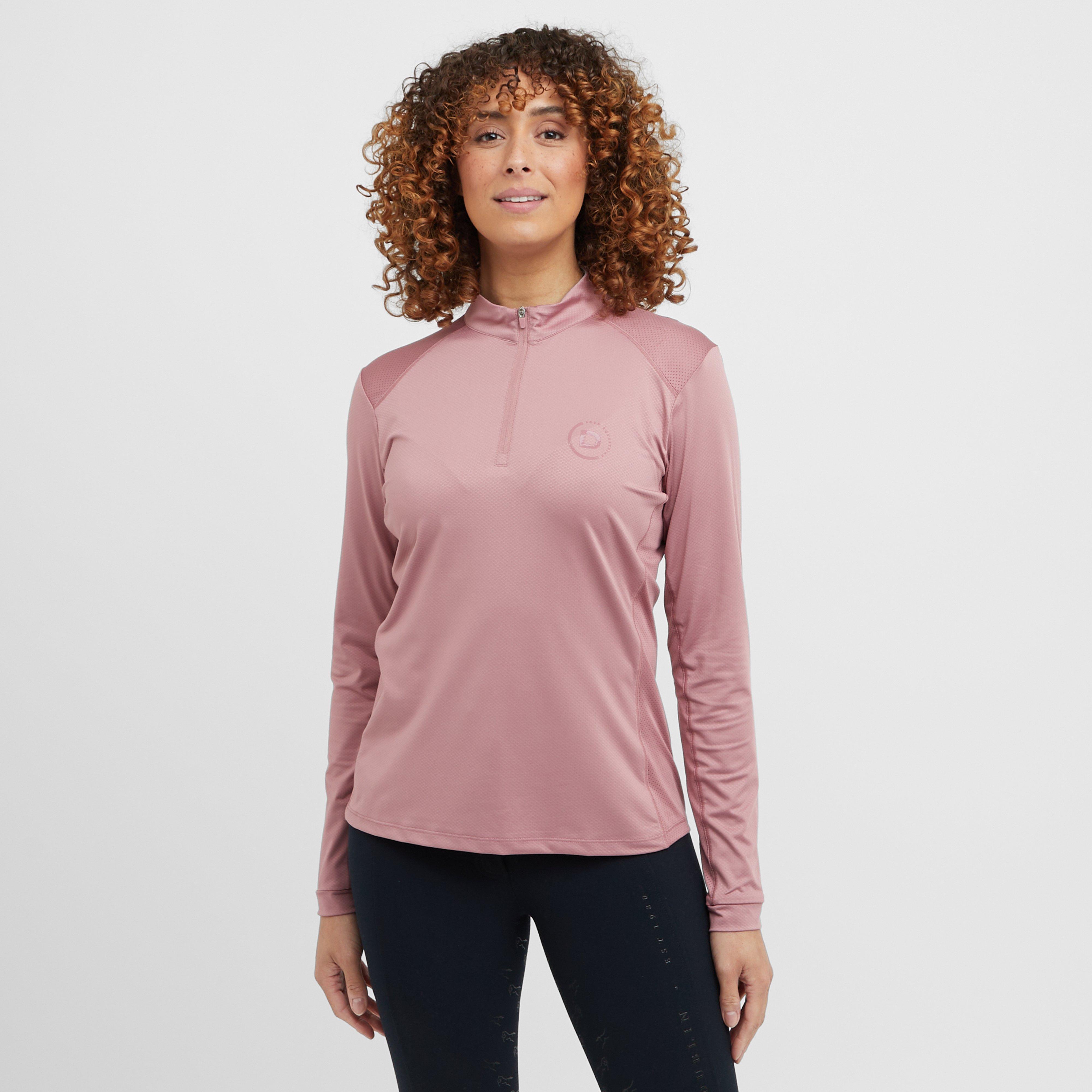 Womens Breathable Long Sleeved Riding Top Dusty Rose