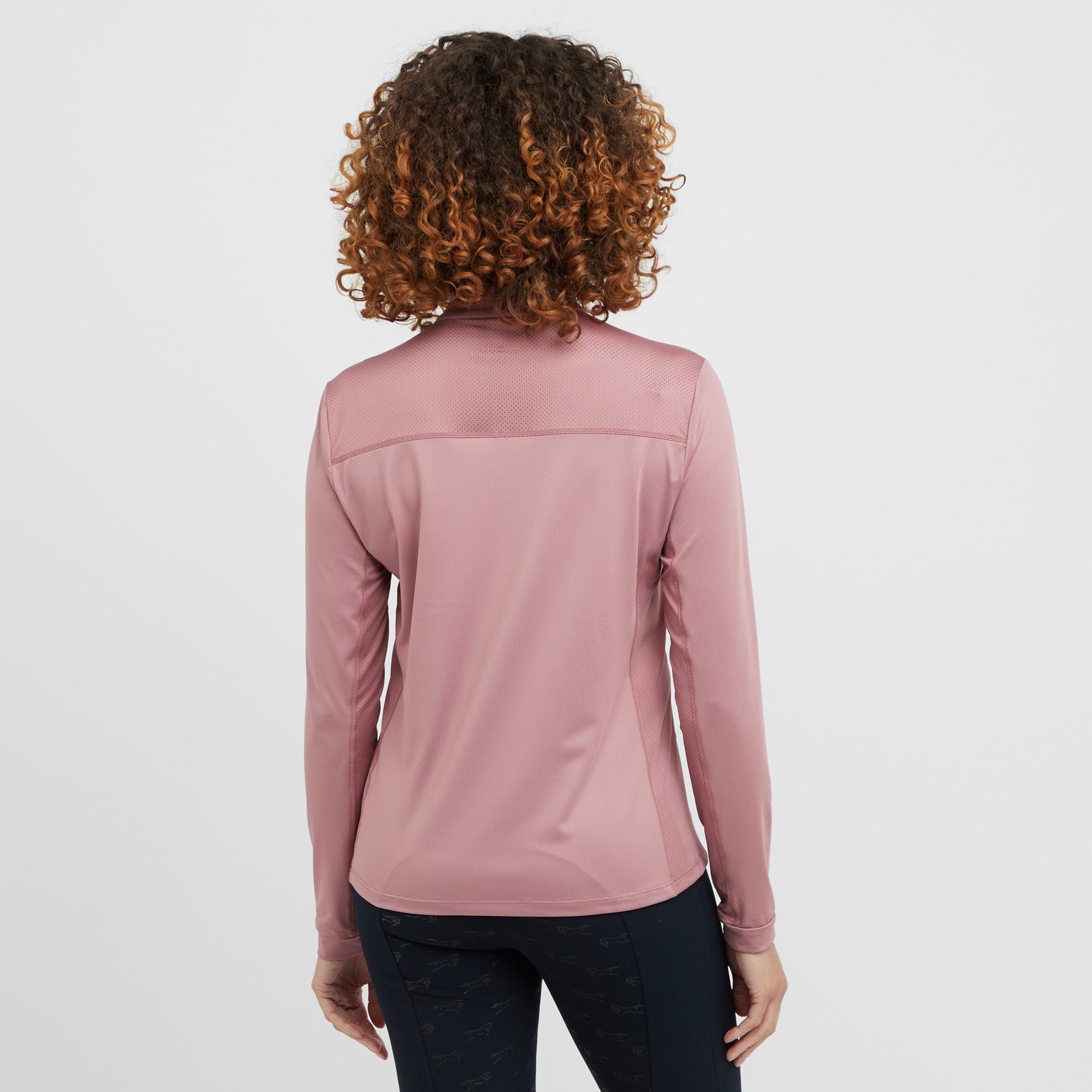 Womens Breathable Long Sleeved Riding Top Dusty Rose