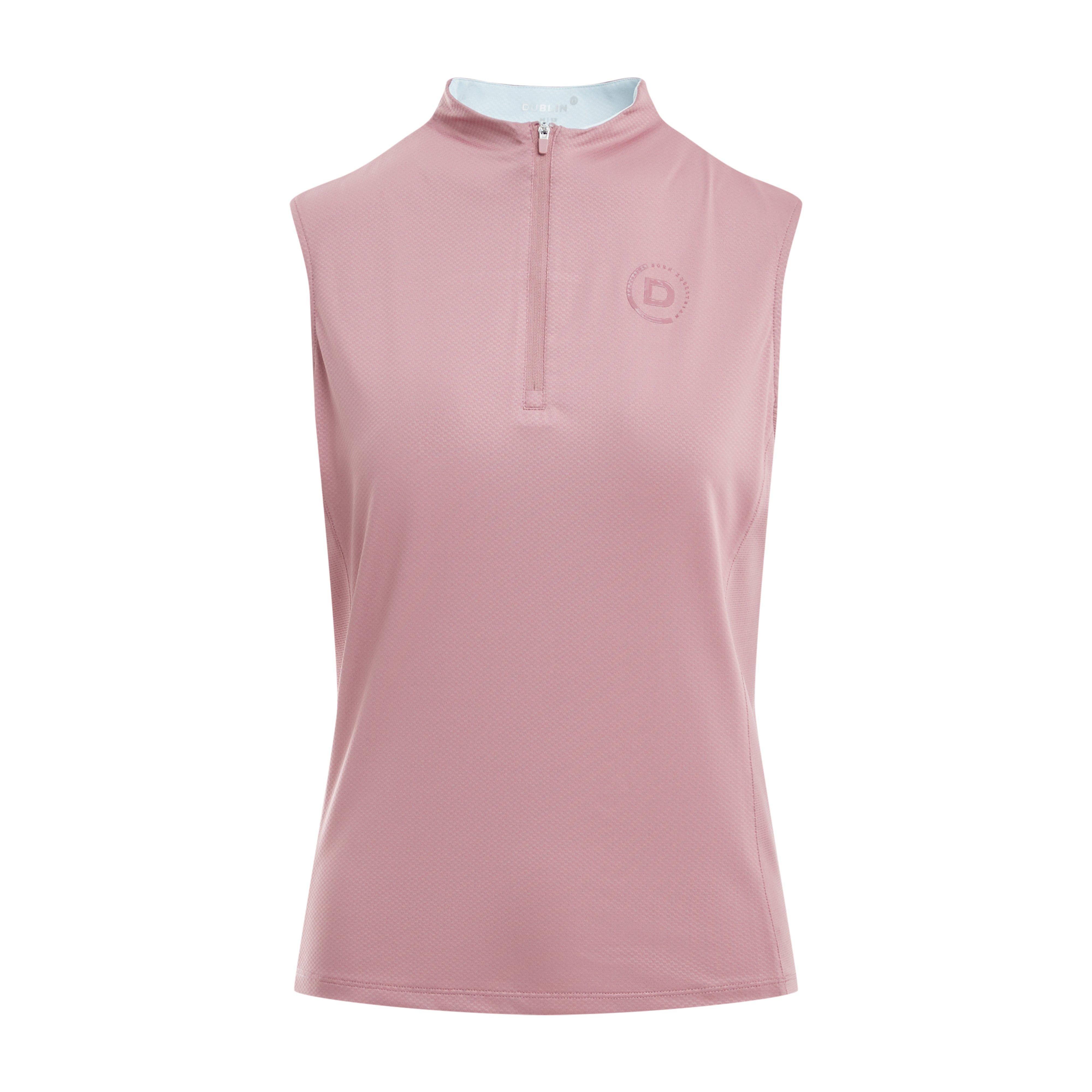 Womens Breathable Sleeveless Riding Top Dusty Rose