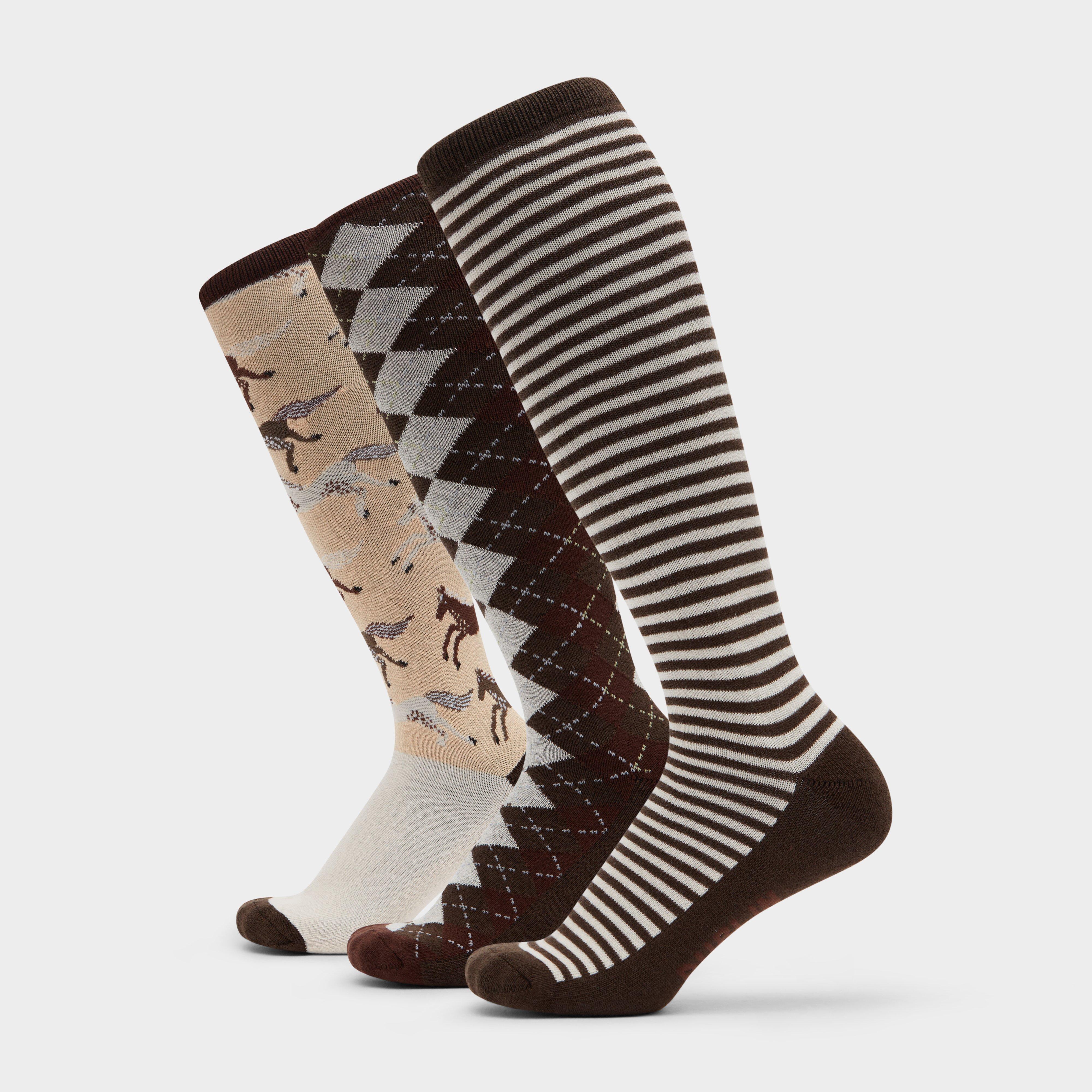 3 Pack Socks Olive Neutrals