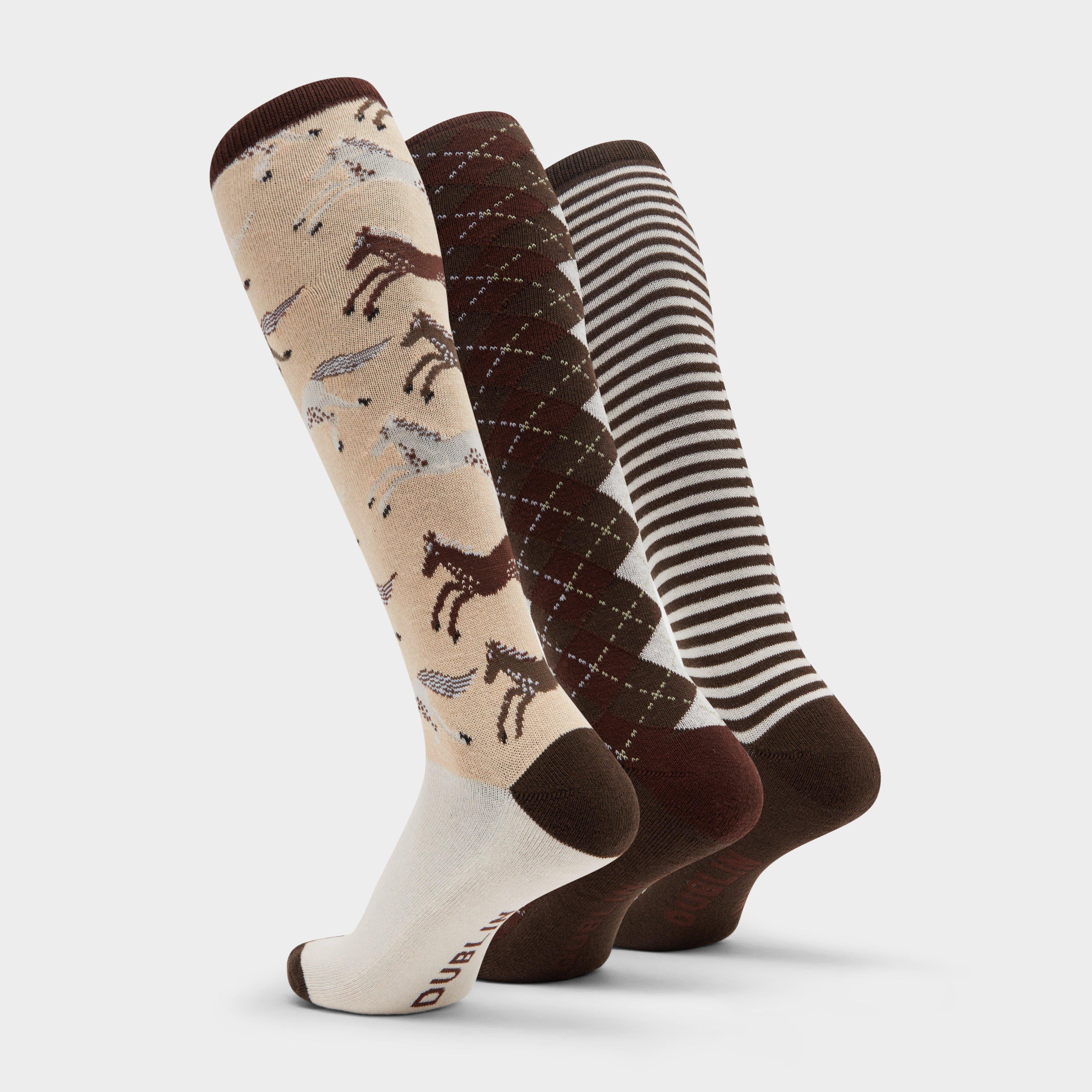 3 Pack Socks Olive Neutrals