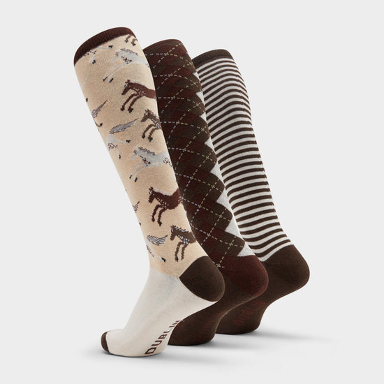 3 Pack Socks Olive Neutrals