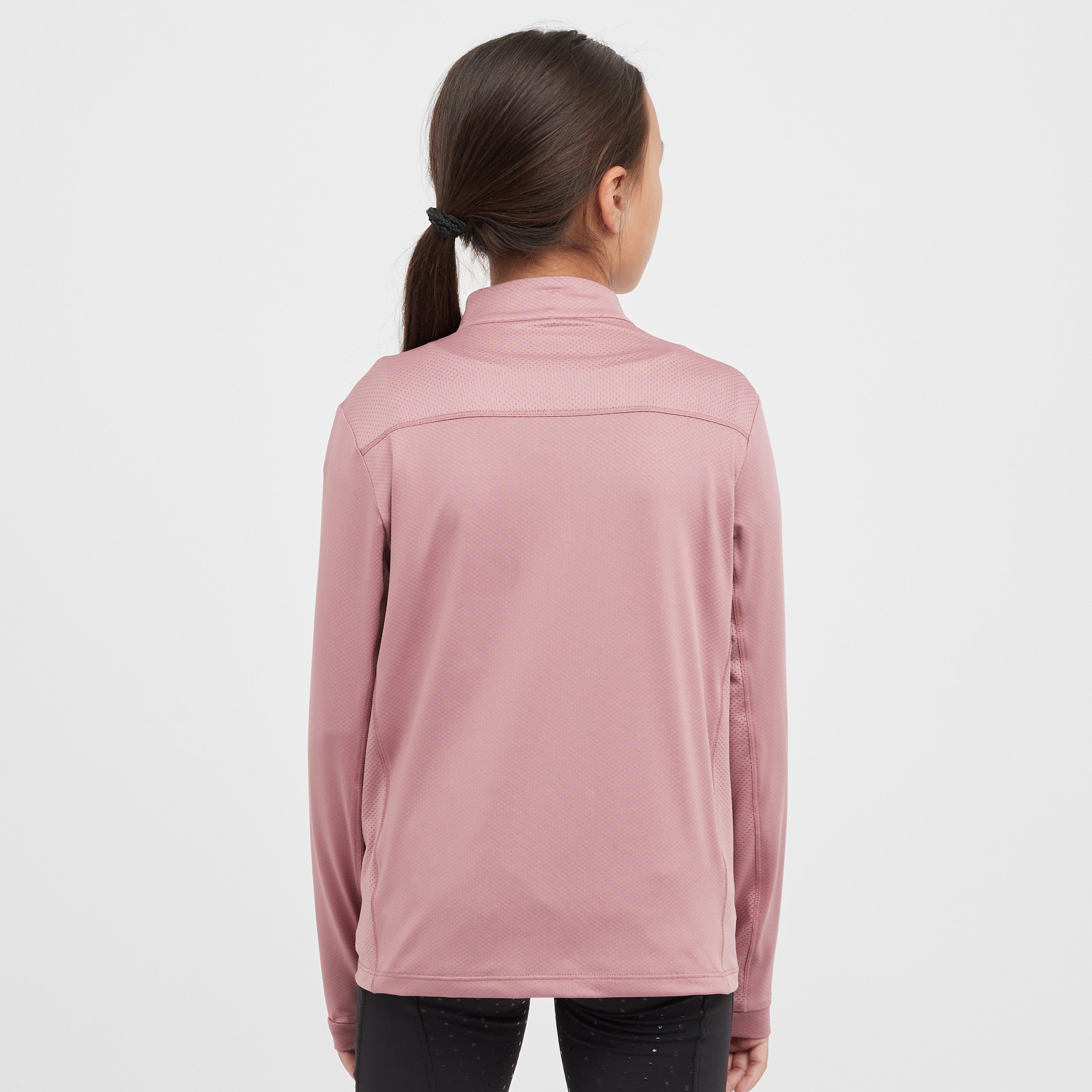 Kids Breathable Long Sleeved Riding Top Dusty Rose