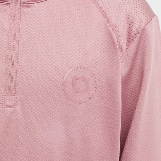 Kids Breathable Long Sleeved Riding Top Dusty Rose