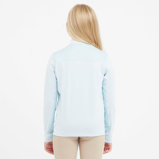 Kids Breathable Long Sleeved Riding Top Sky Blue
