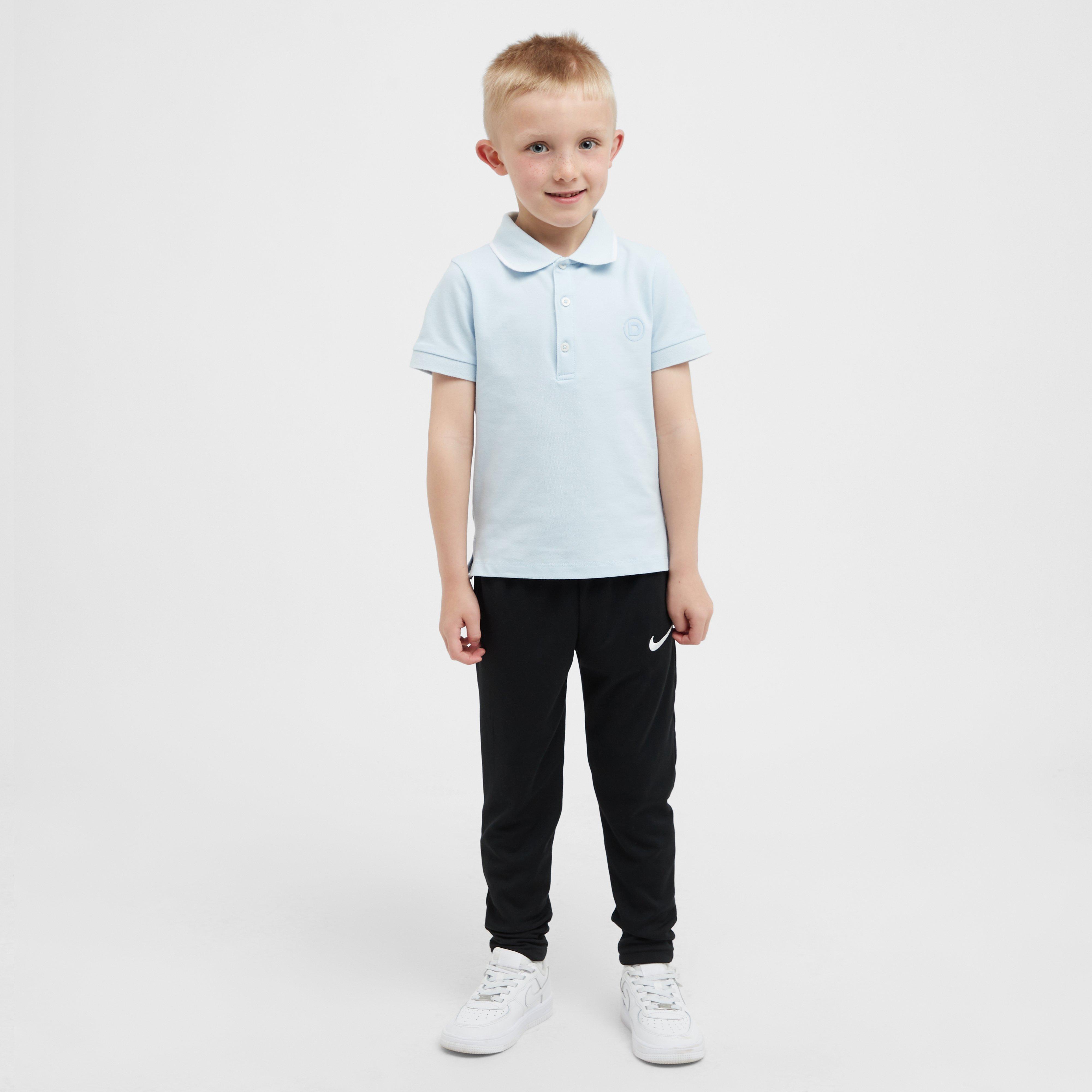 Kids Cotton Pique Short Sleeved Polo Sky Blue
