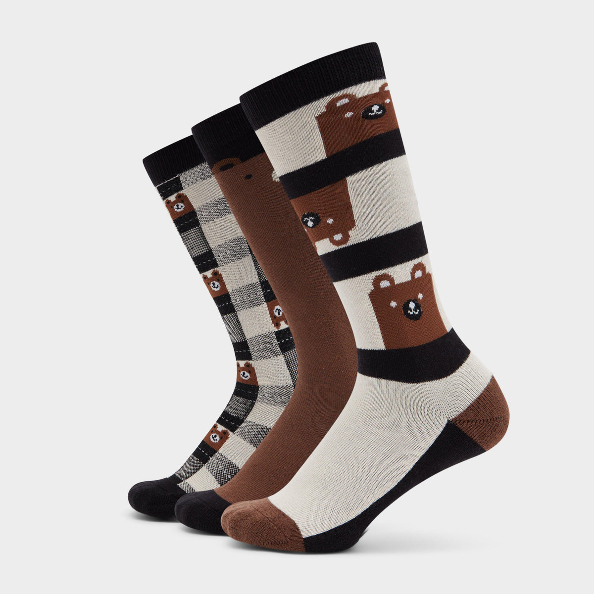 Kids 3 Pack Socks Peekaboo Bear