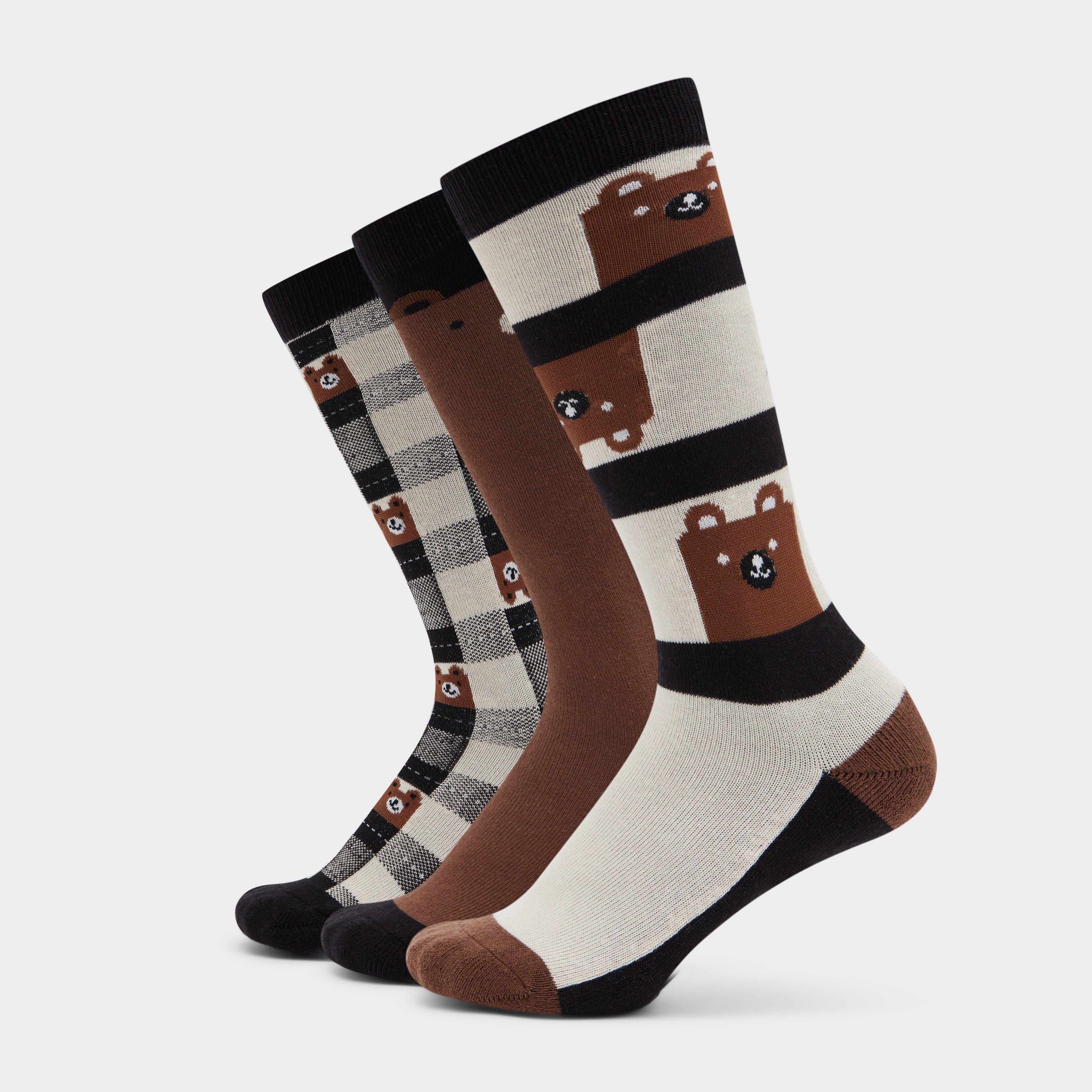 Kids 3 Pack Socks Peekaboo Bear