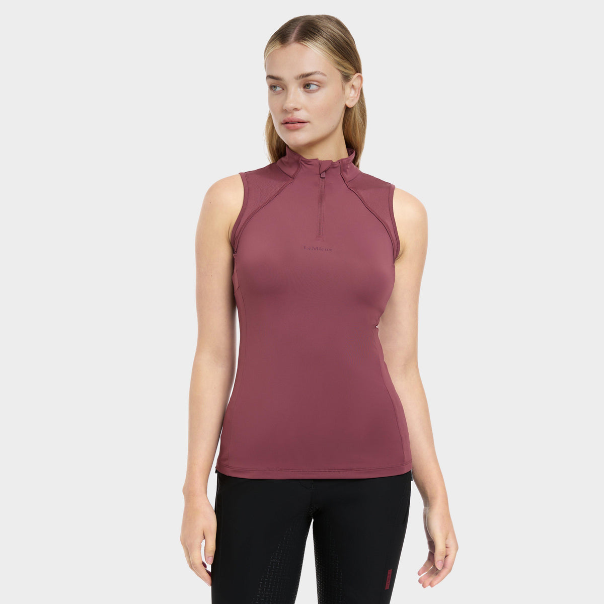 Womens Maria Mesh Sleeveless Base Layer Rosewood