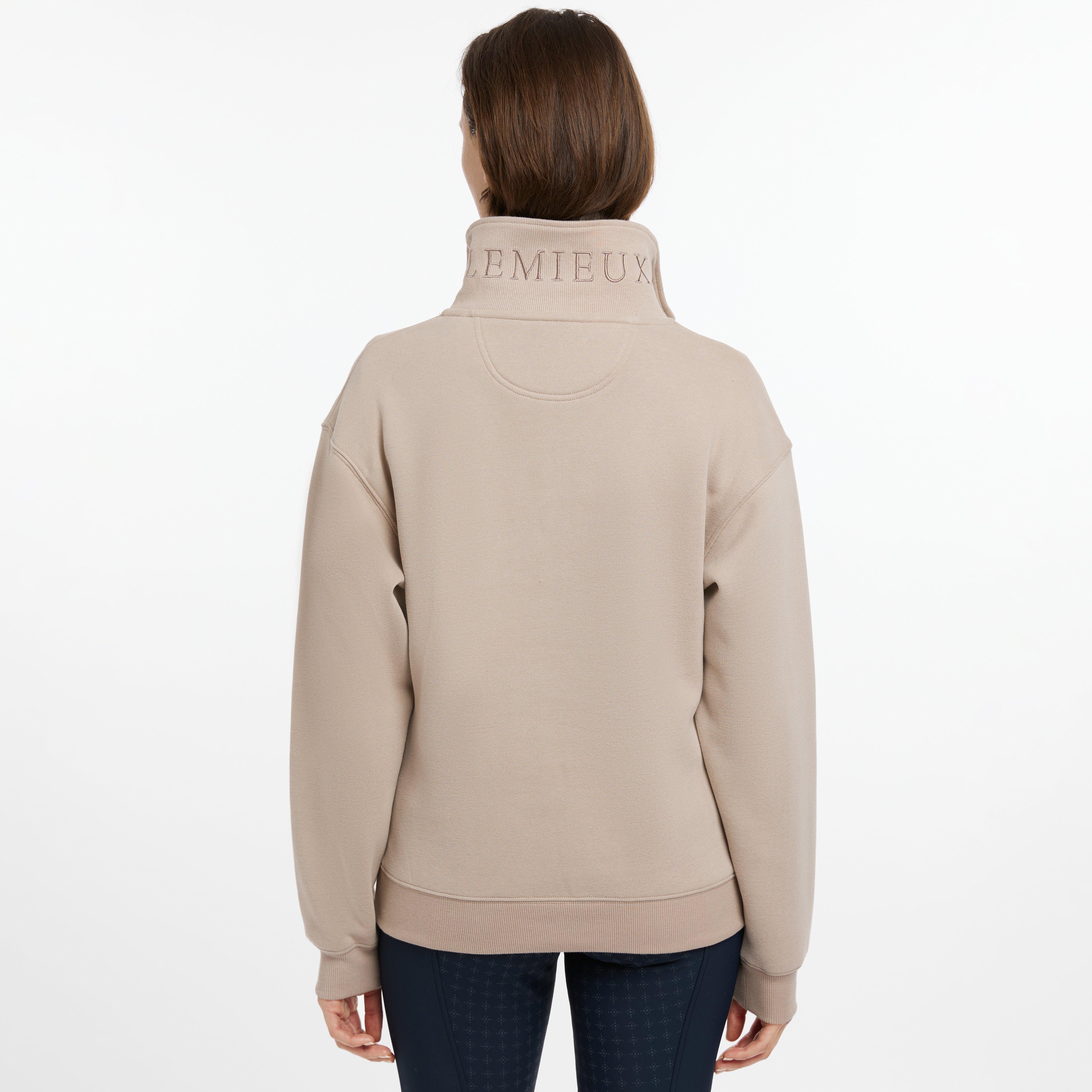 Womens Keira Quarter Neck Sweater Almond