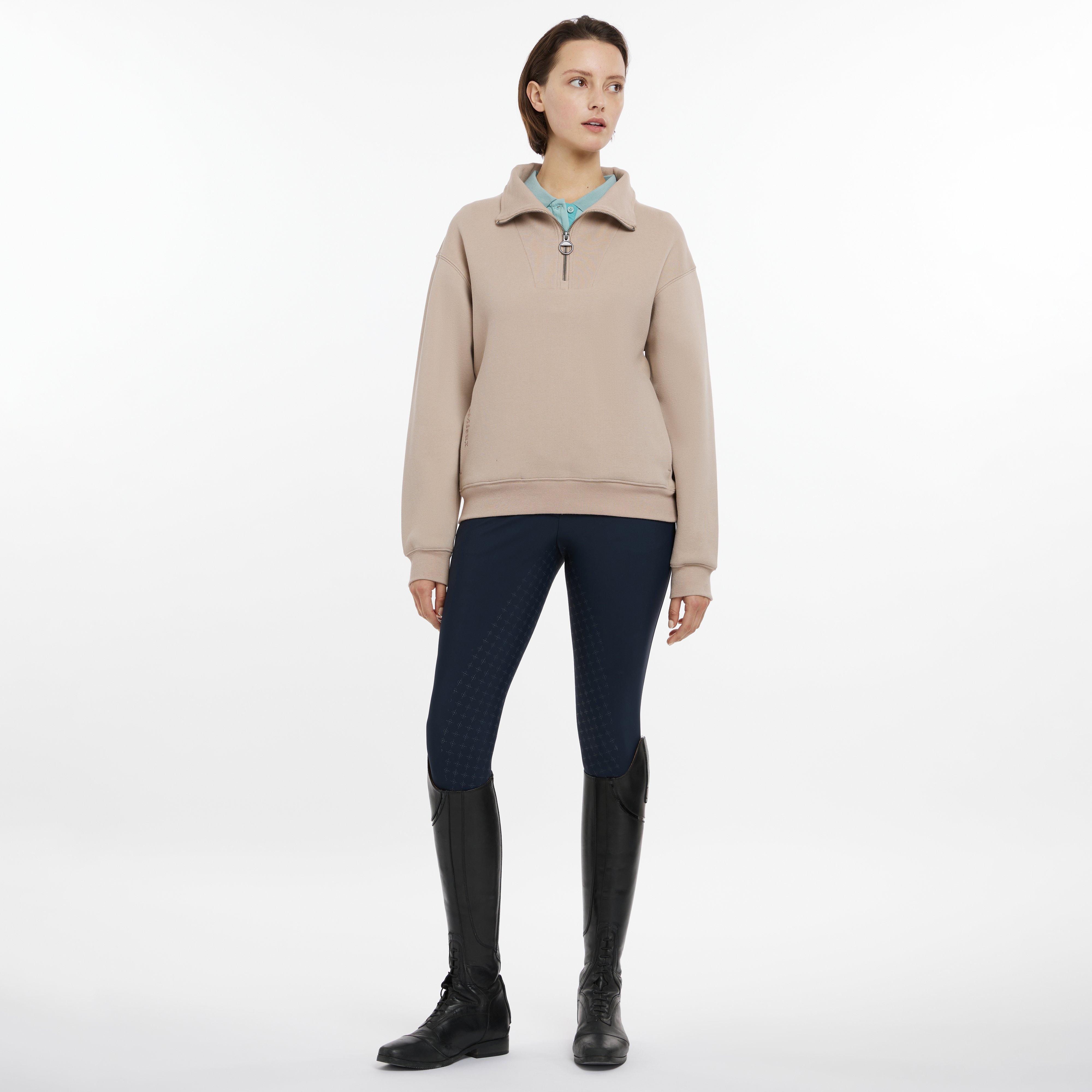 Womens Keira Quarter Neck Sweater Almond