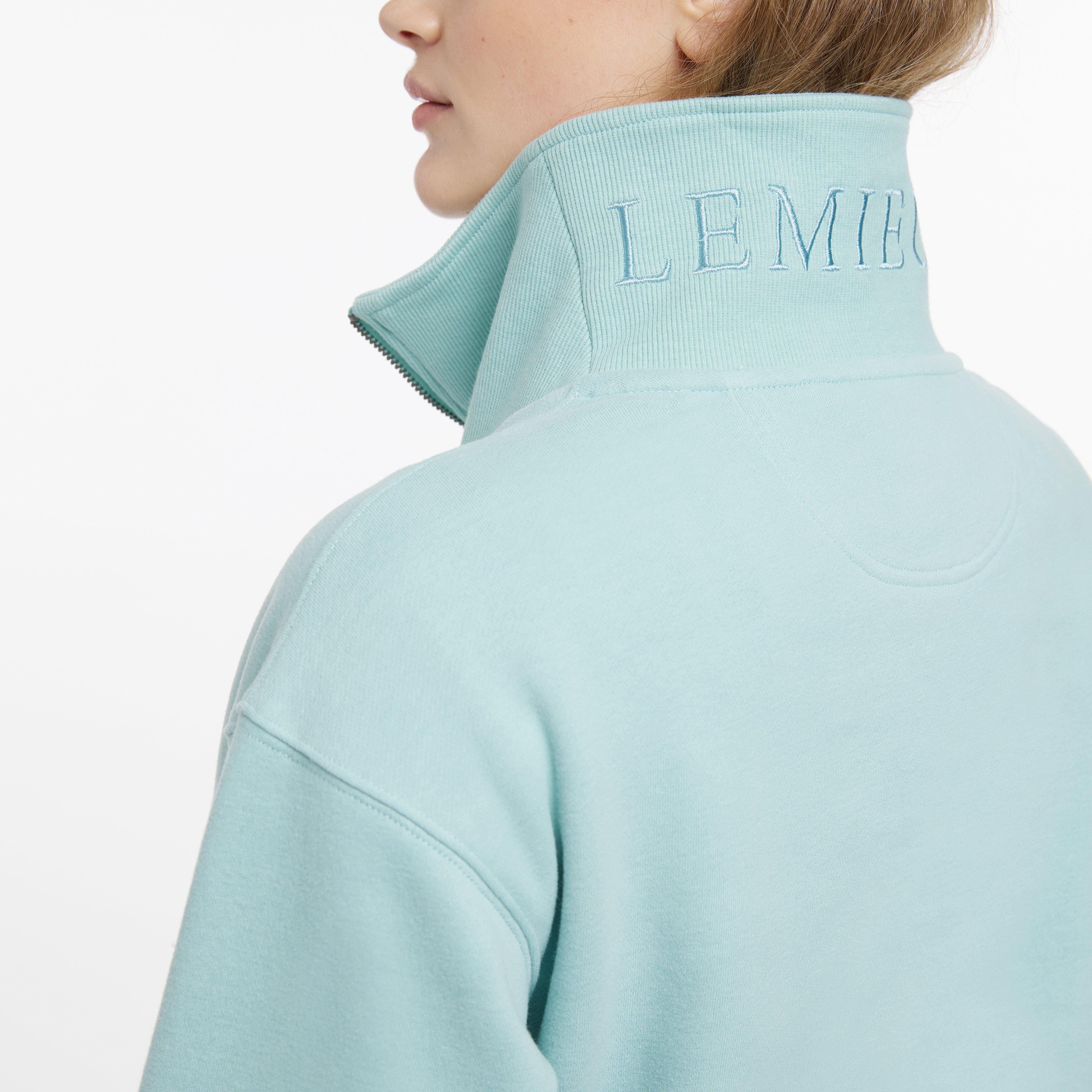 Womens Keira Quarter Neck Sweater Aqua