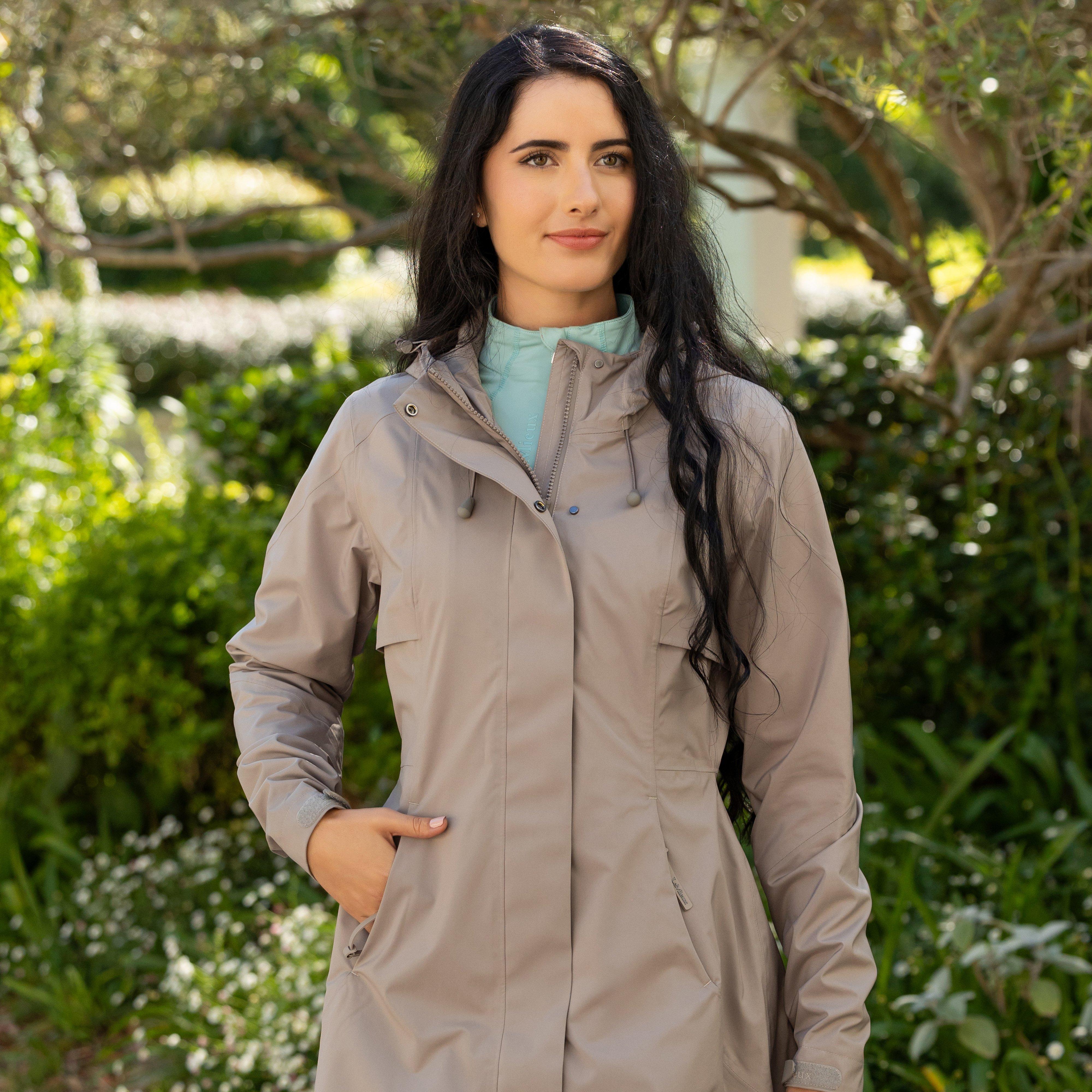 Womens Grace Long Rain Jacket Pecan