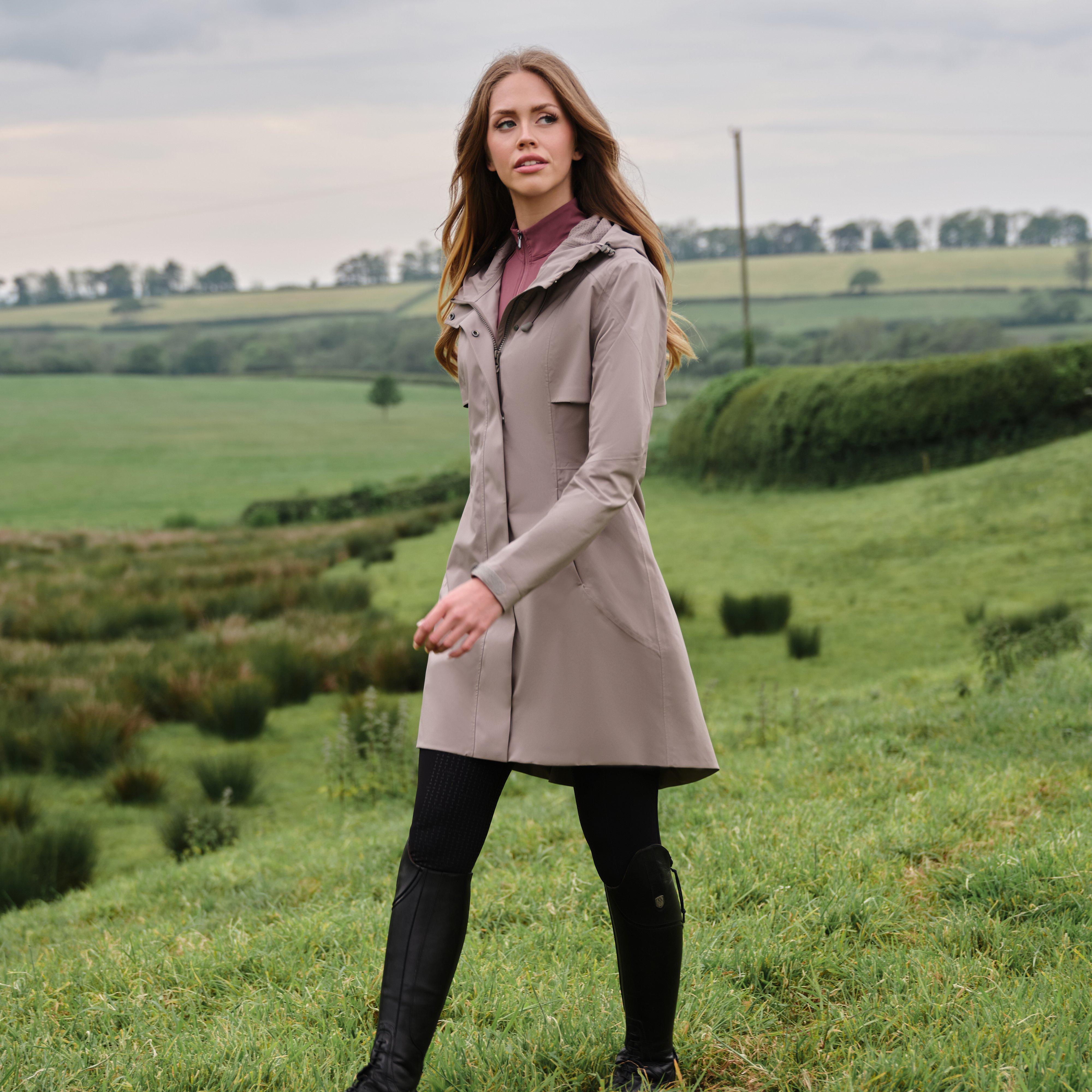 Womens Grace Long Rain Jacket Pecan