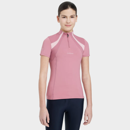 Young Rider Mia Mesh Short Sleeve Base Layer Peony