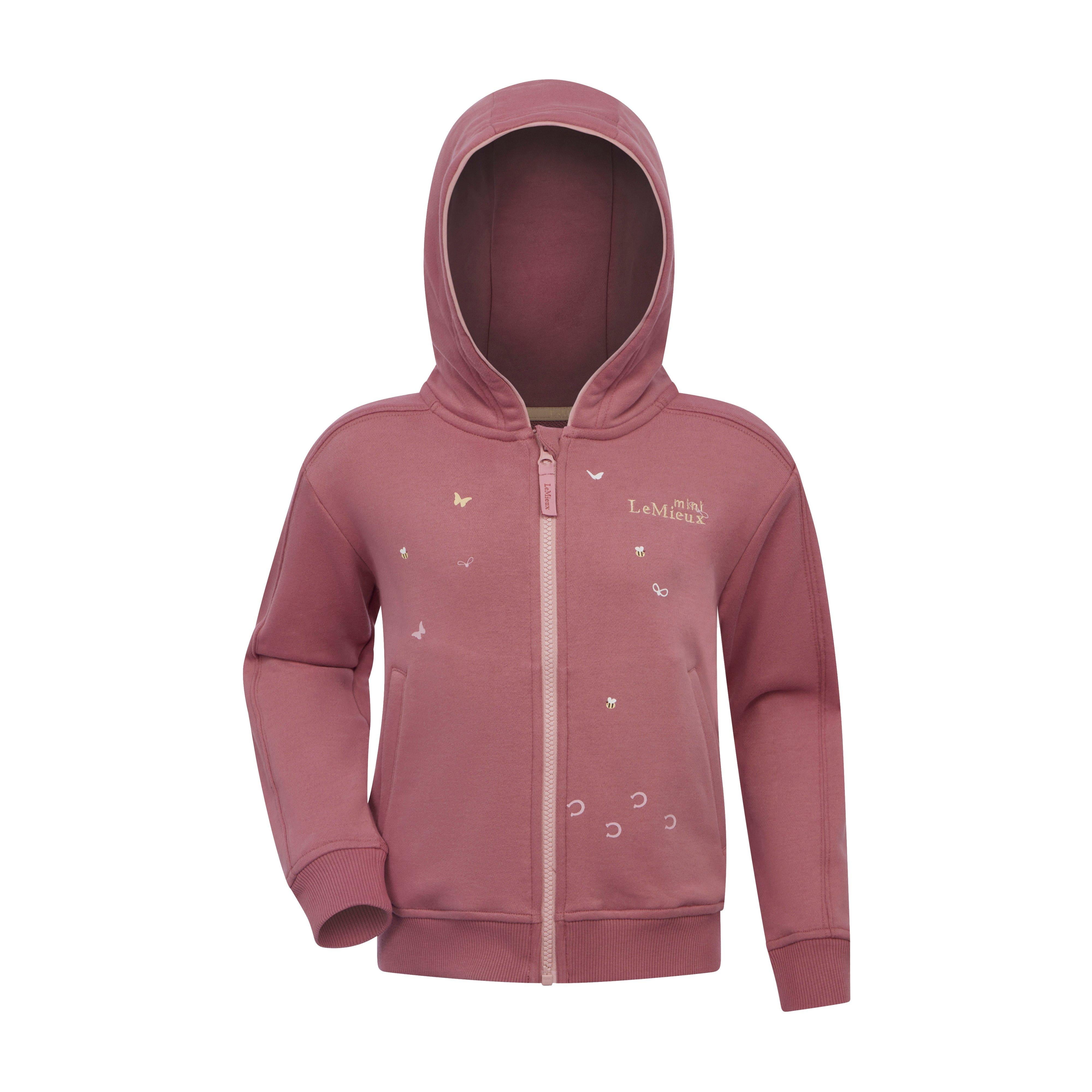 Mini Charlie Zip Through Hoodie Peony