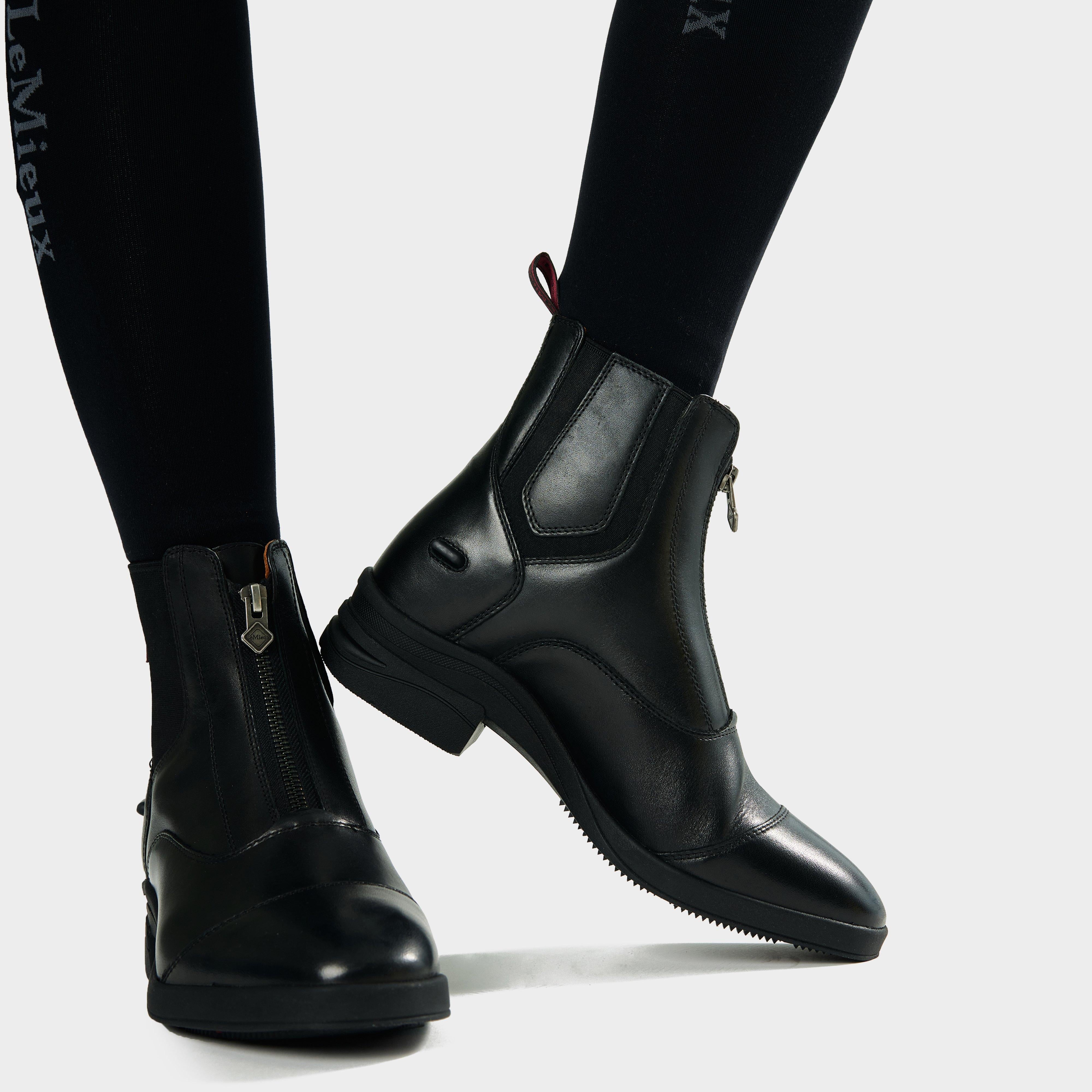 Womens Zip Paddock Boots Black