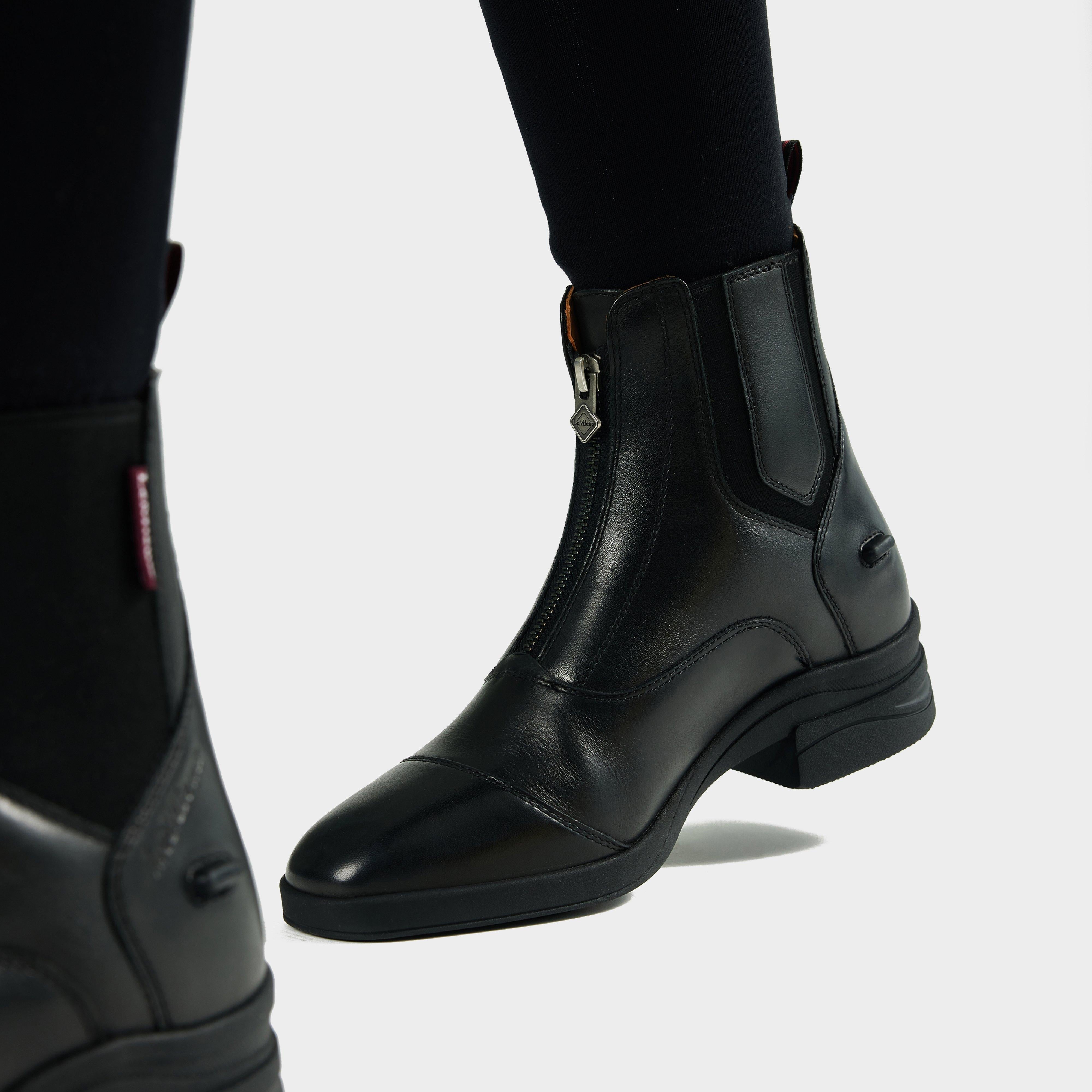 Kids Zip Paddock Boots Black