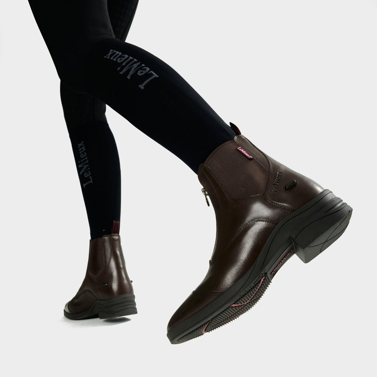 Kids Zip Paddock Boots Brown