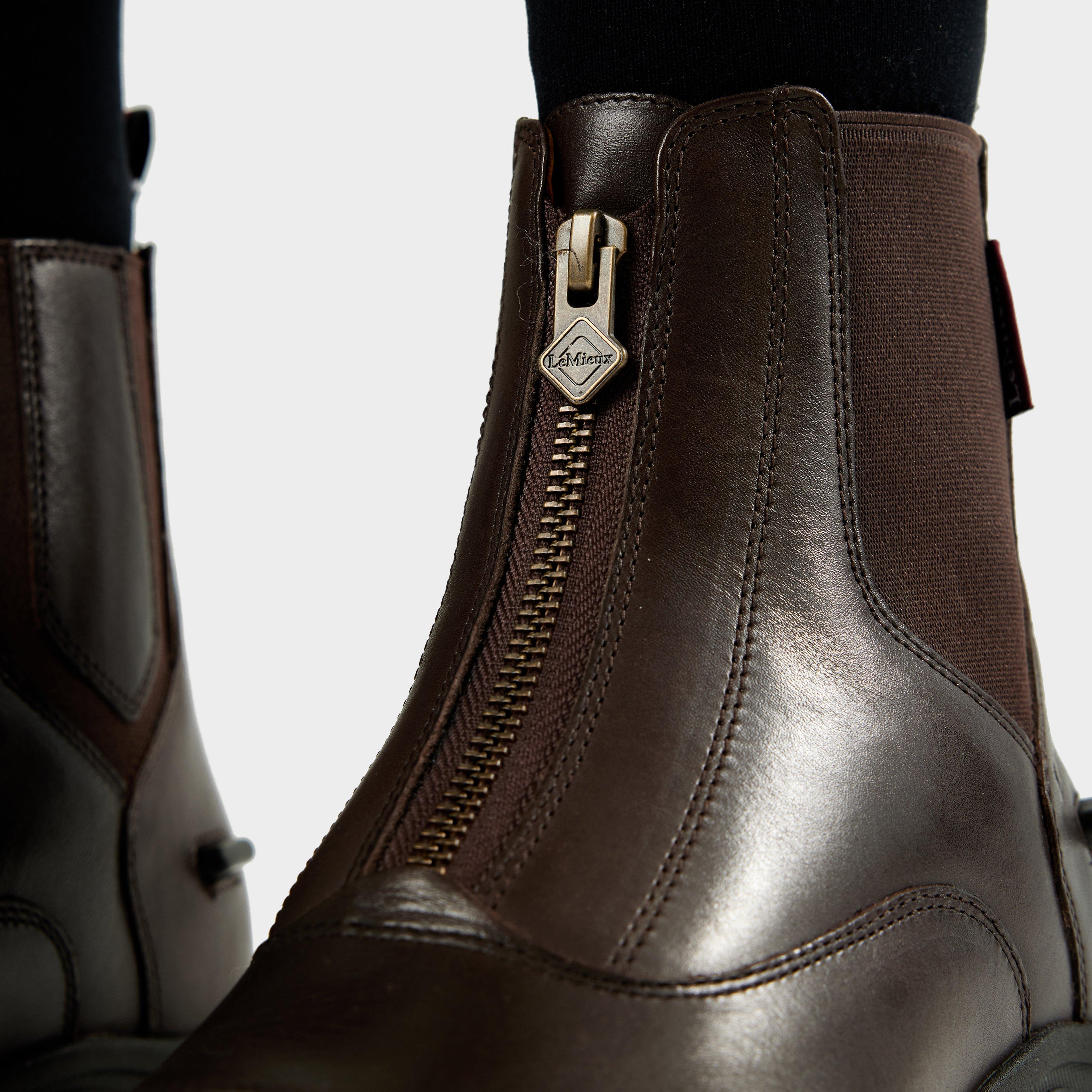 Kids Zip Paddock Boots Brown