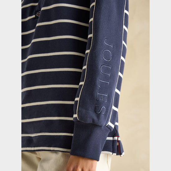 Womens Southwold Funnel Neck Sweatshirt Navy Stripe