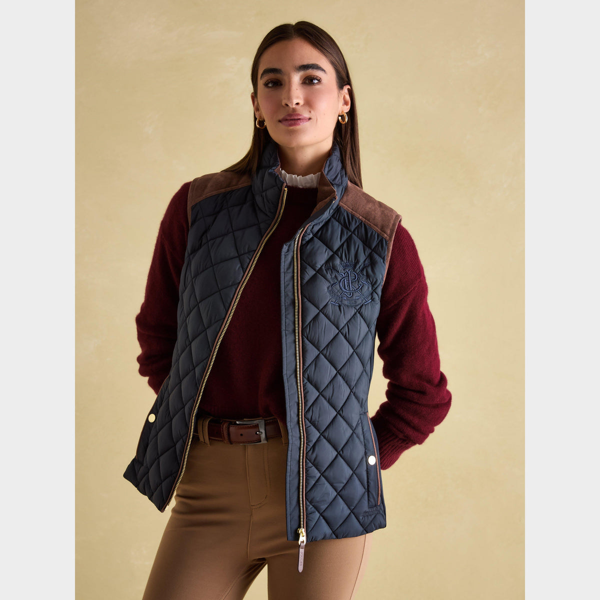 Womens Braemar Luxe Gilet Navy