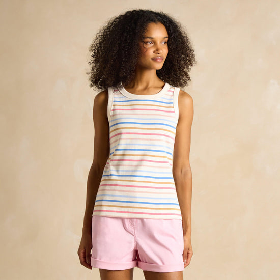 Womens Harbour Jersey Vest Multi Stripe
