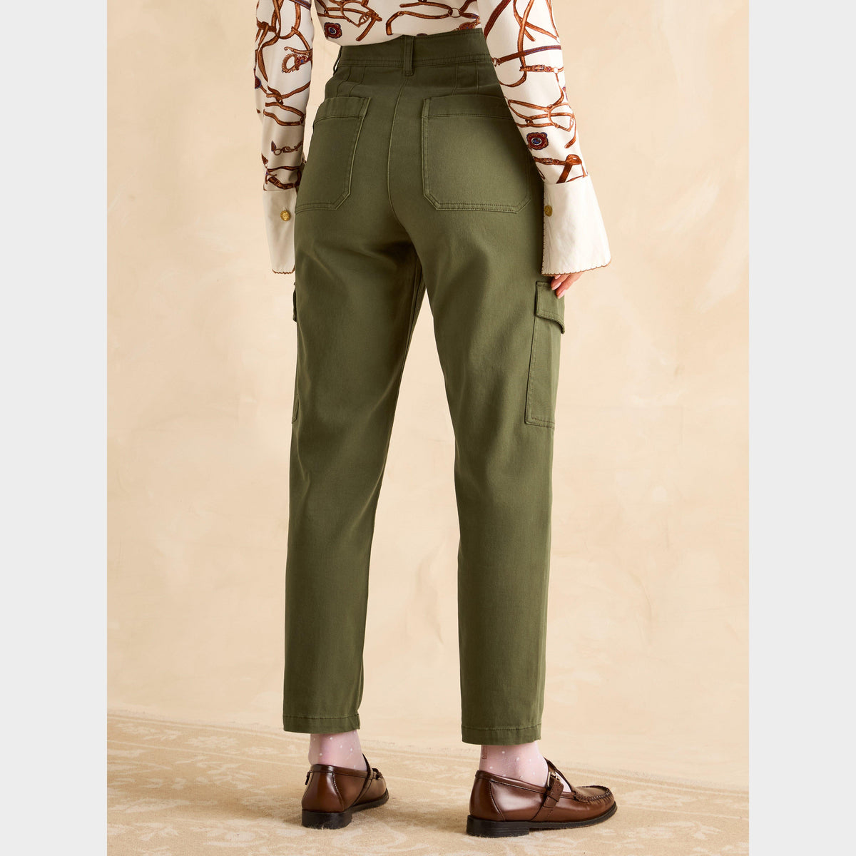Womens Cargo Trousers Khaki