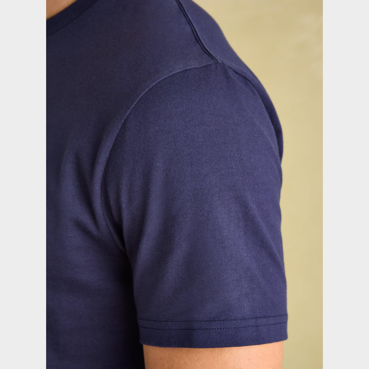 Mens Denton Jersey Crew Neck T-Shirt Navy
