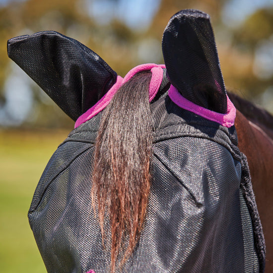 ComFiTec Deluxe Durable Mesh Mask With Ears Black/Purple