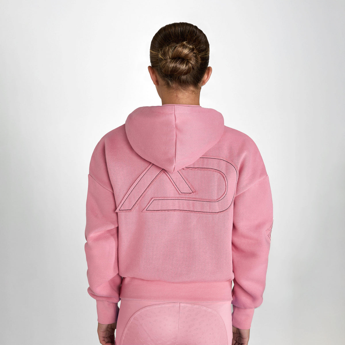 Young Rider Half Zip Hoodie Coral Pink