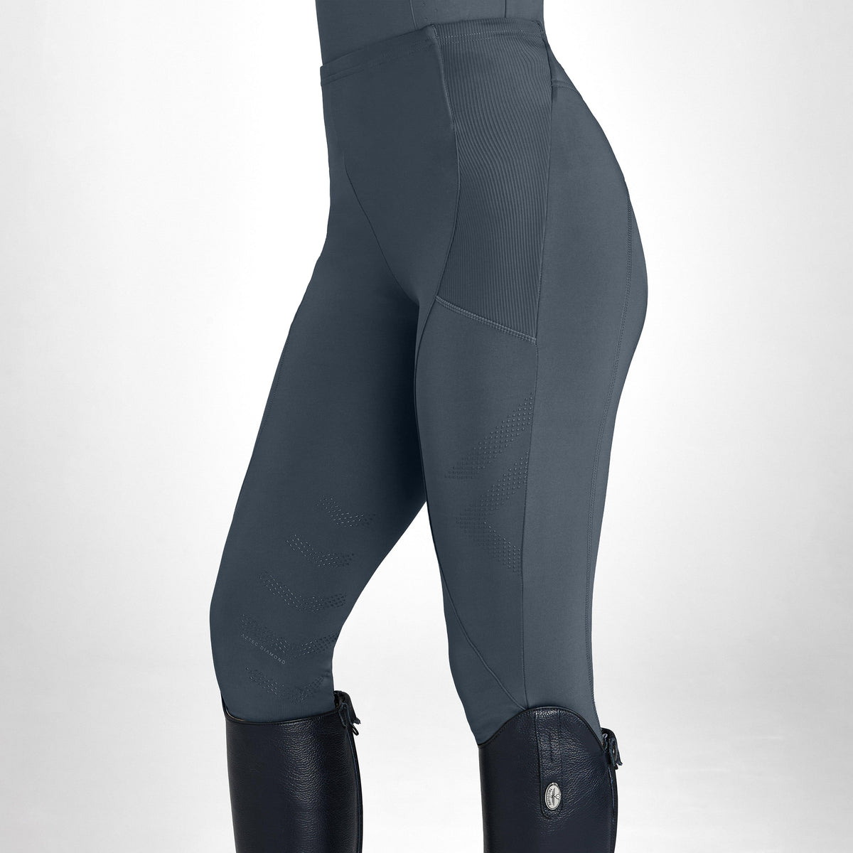Womens Core Knee Patch Leggings Petrol