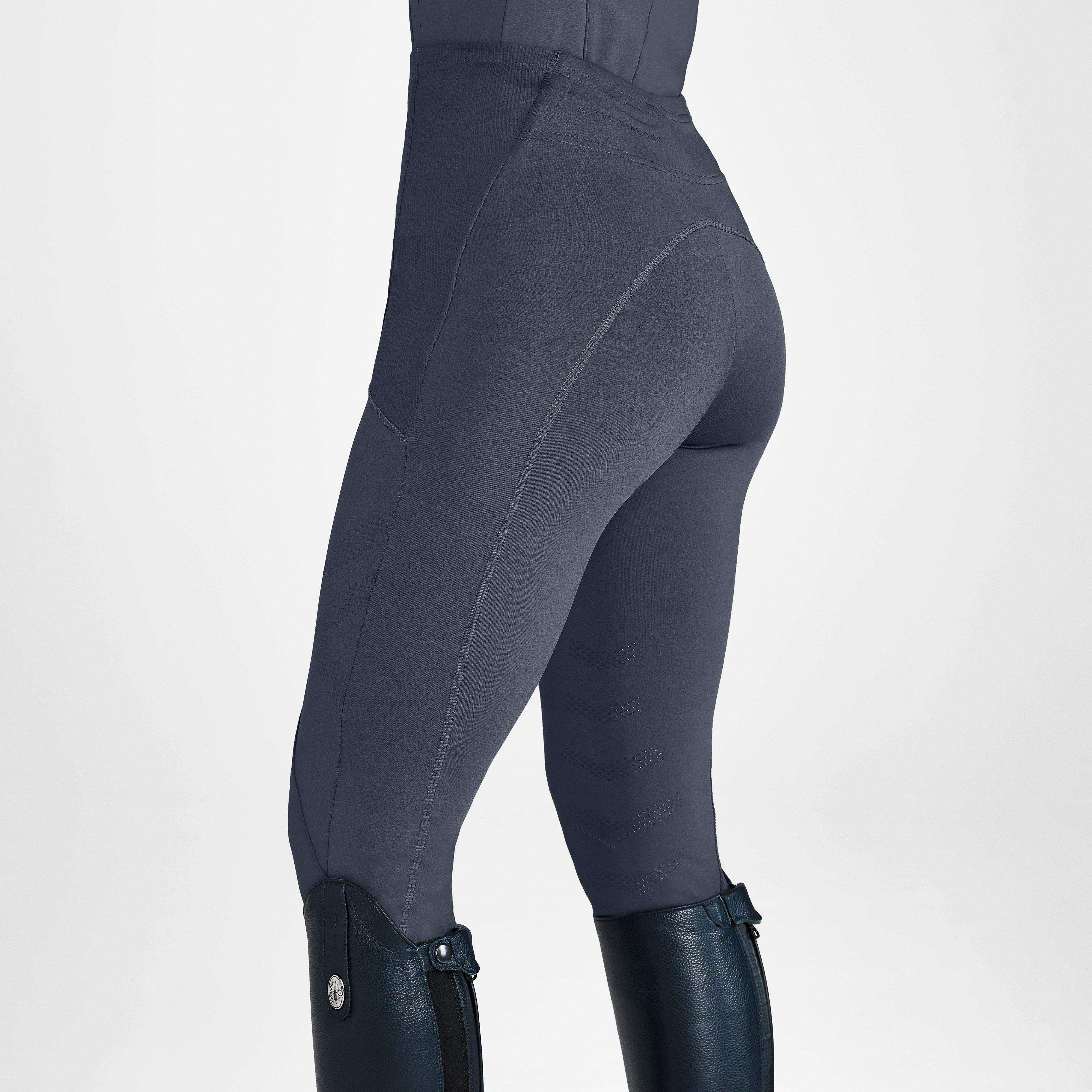 Womens Core Knee Patch Leggings Petrol