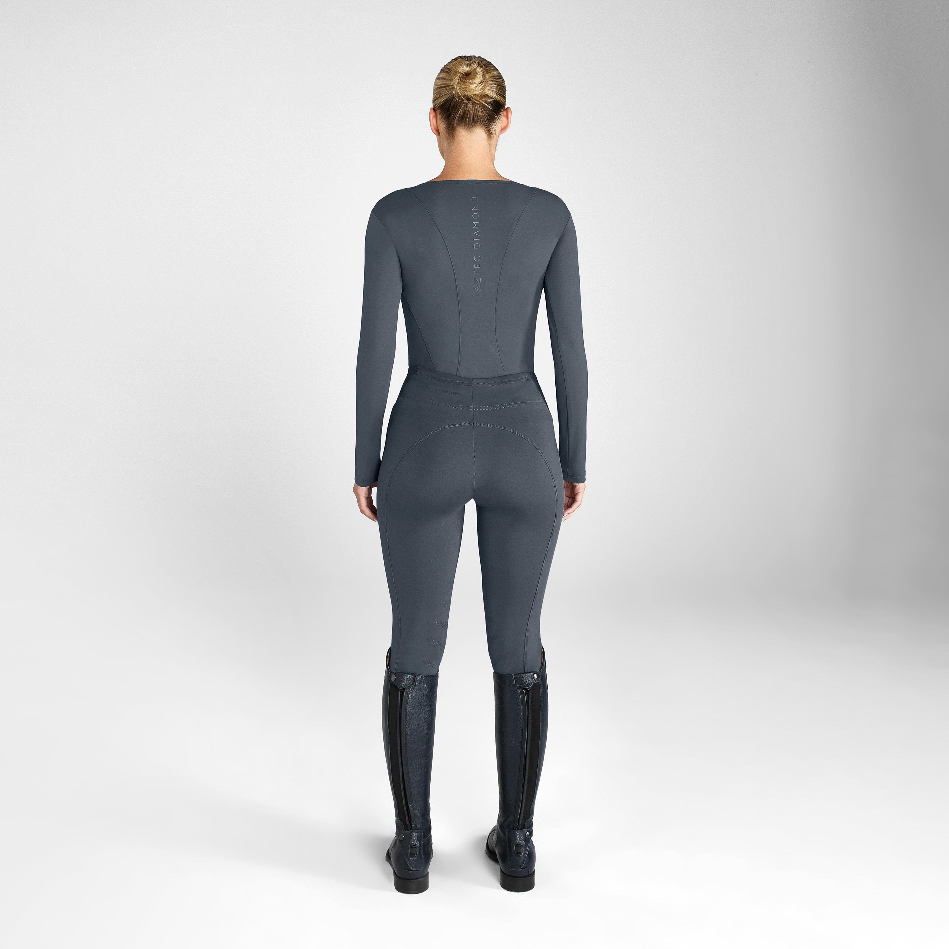 Womens Core Knee Patch Leggings Petrol