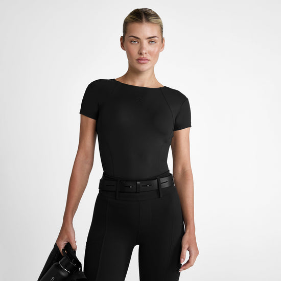 Womens Full Seat Compression Breeches Black