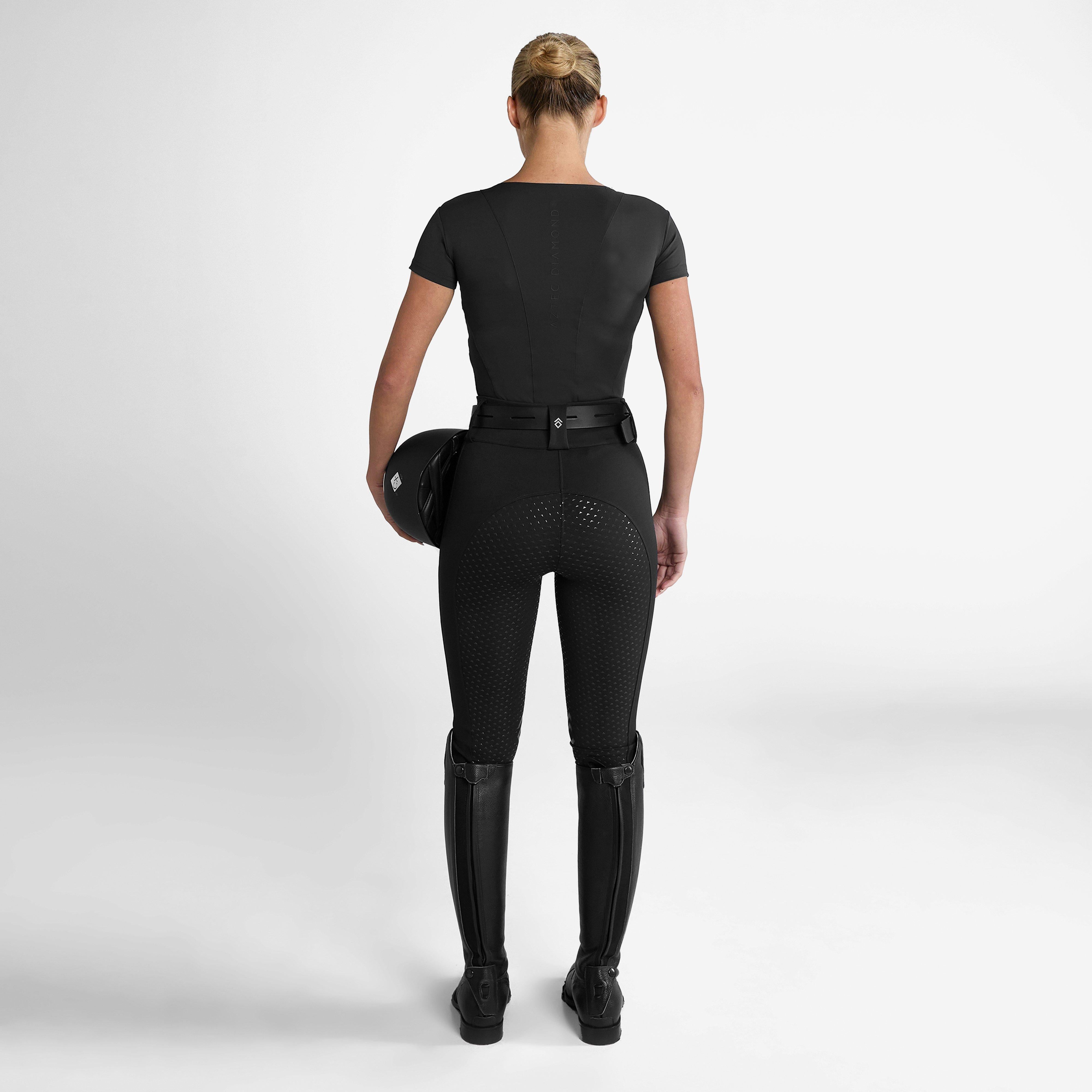 Womens Full Seat Compression Breeches Black