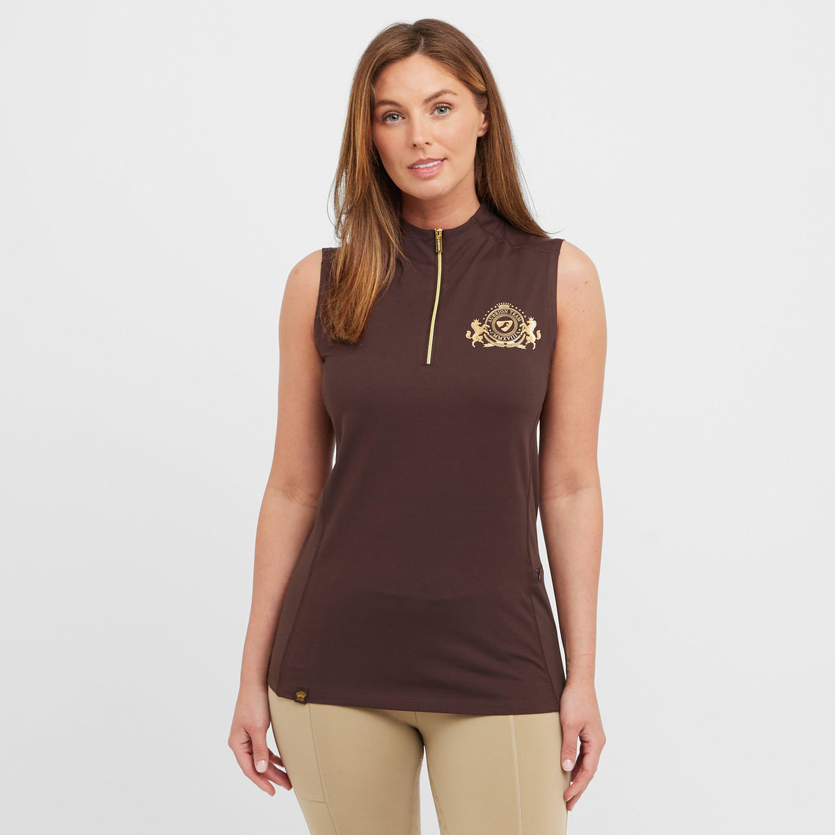 Womens Team Sleeveless Base Layer Umber