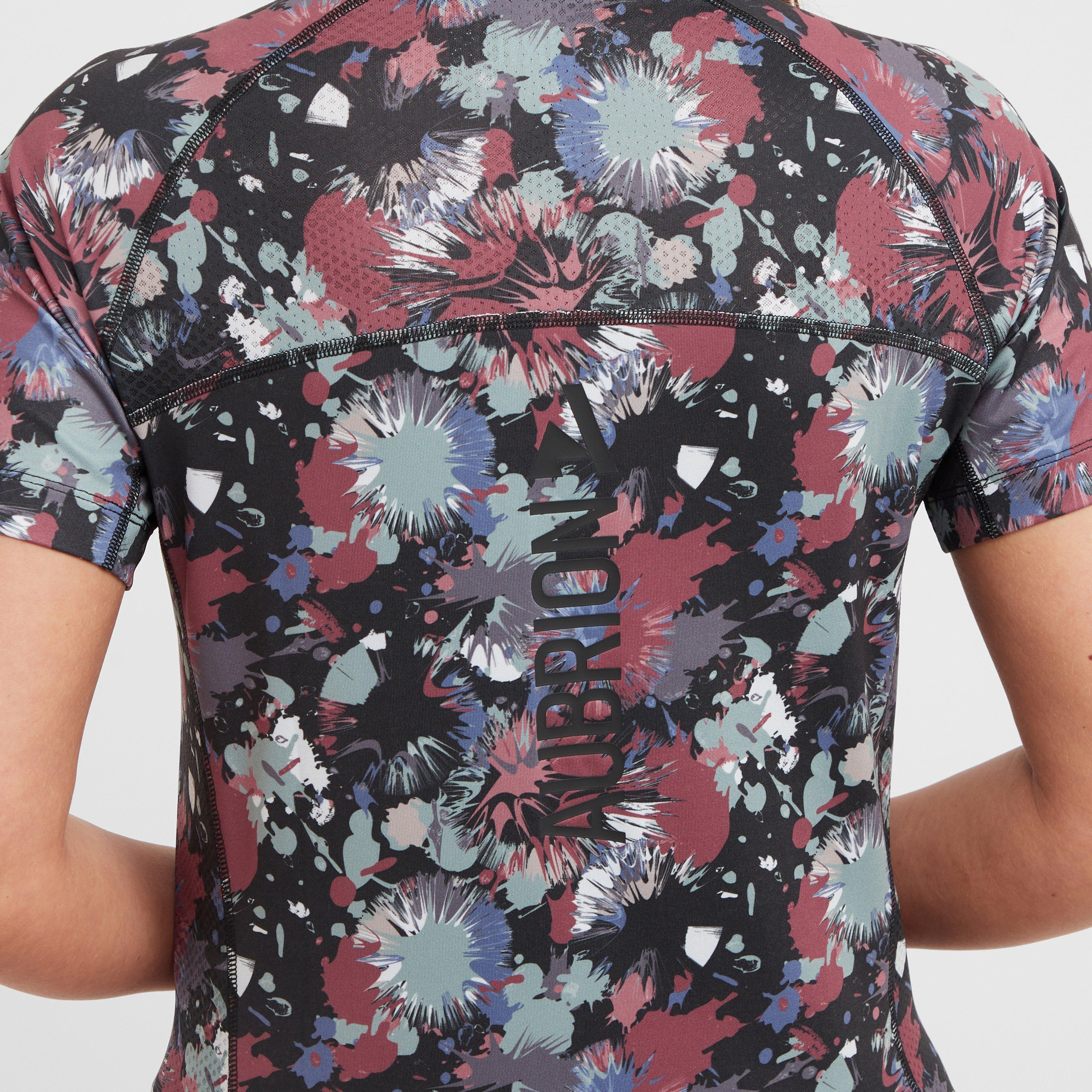 Womens React Short Sleeve Base Layer Abstract