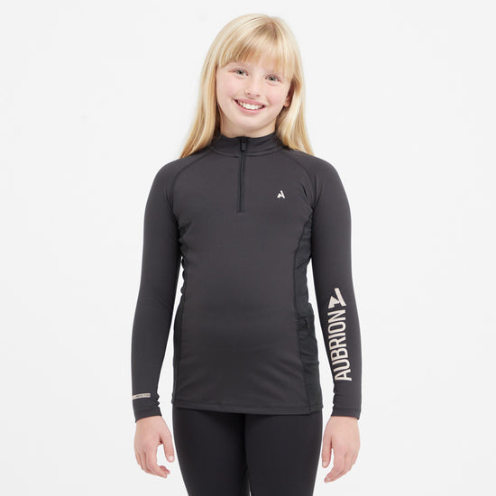 Young Rider React Long Sleeve Base Layer Shadow
