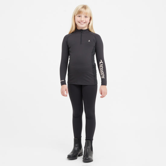 Young Rider React Long Sleeve Base Layer Shadow