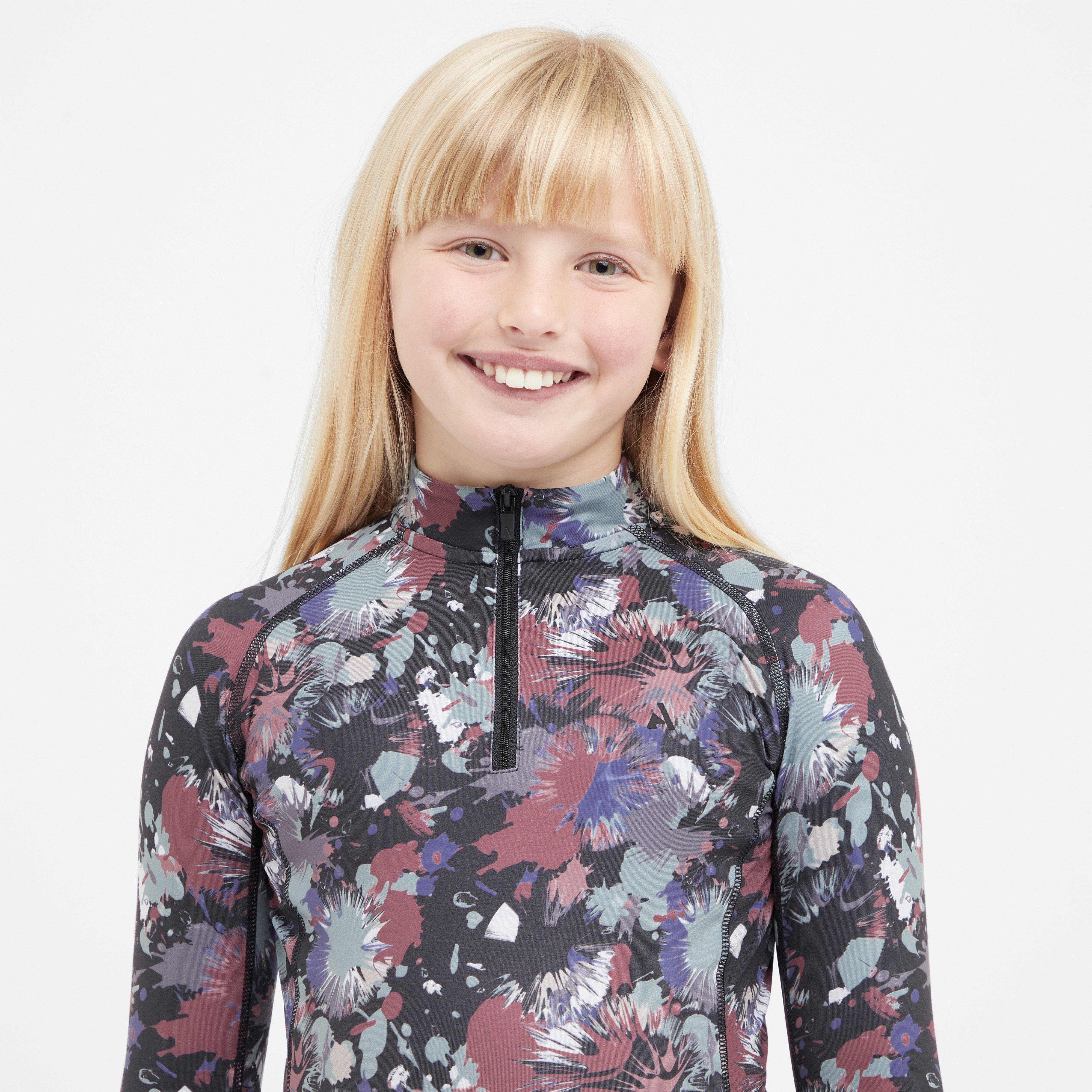 Young Rider React Long Sleeve Base Layer Abstract