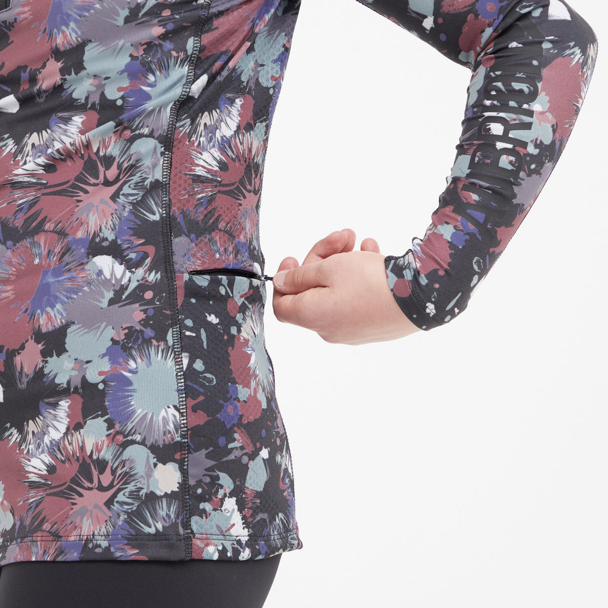 Young Rider React Long Sleeve Base Layer Abstract