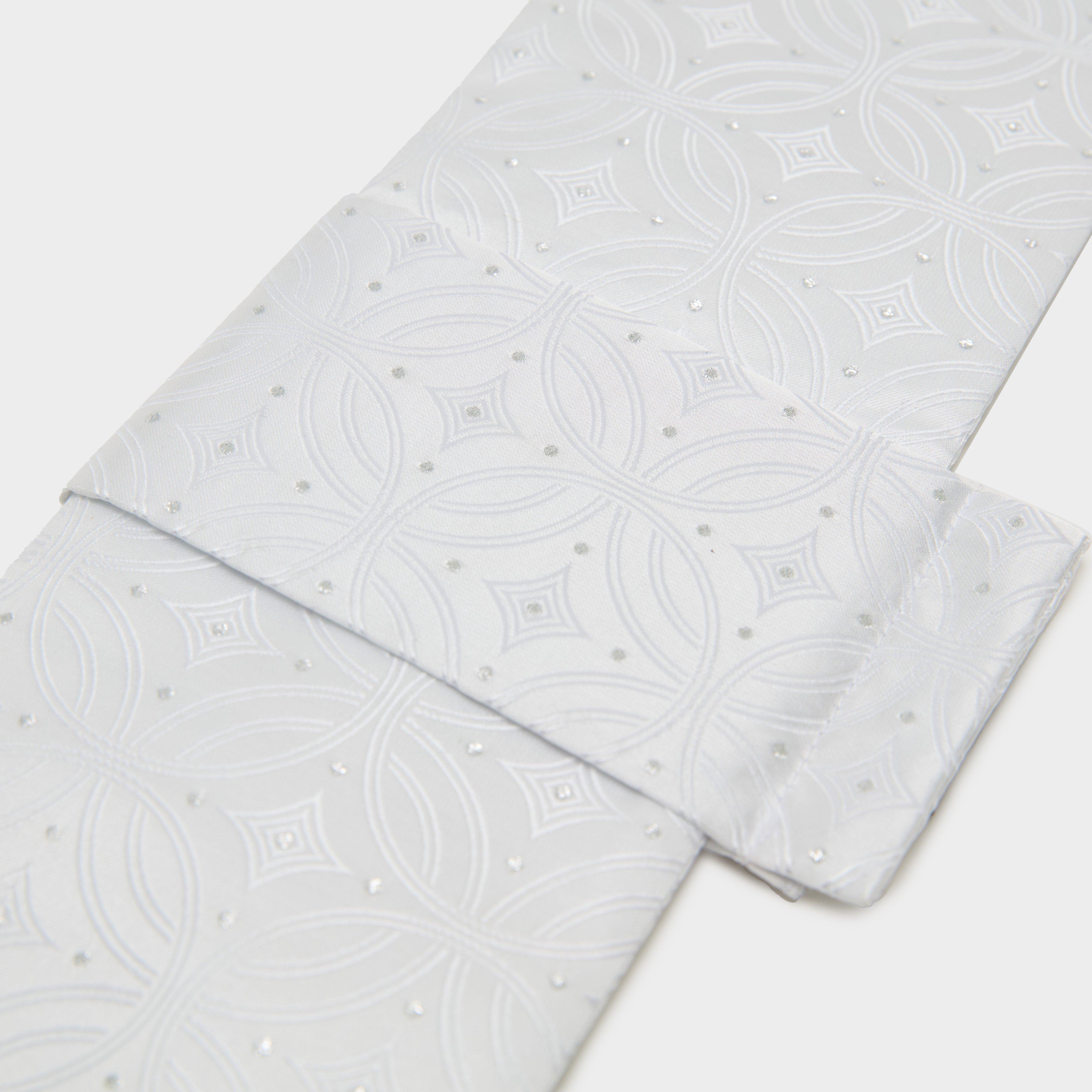 Ready Tied Brocade Riding Stock White