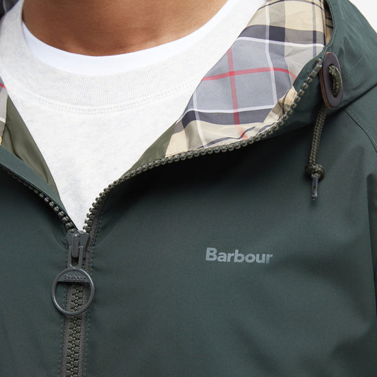 Mens Hooded Domus Waterproof Jacket Sage/Dress