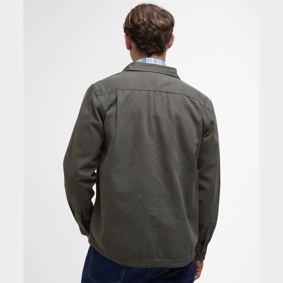Mens Lingfield Canvas Overshirt Fern