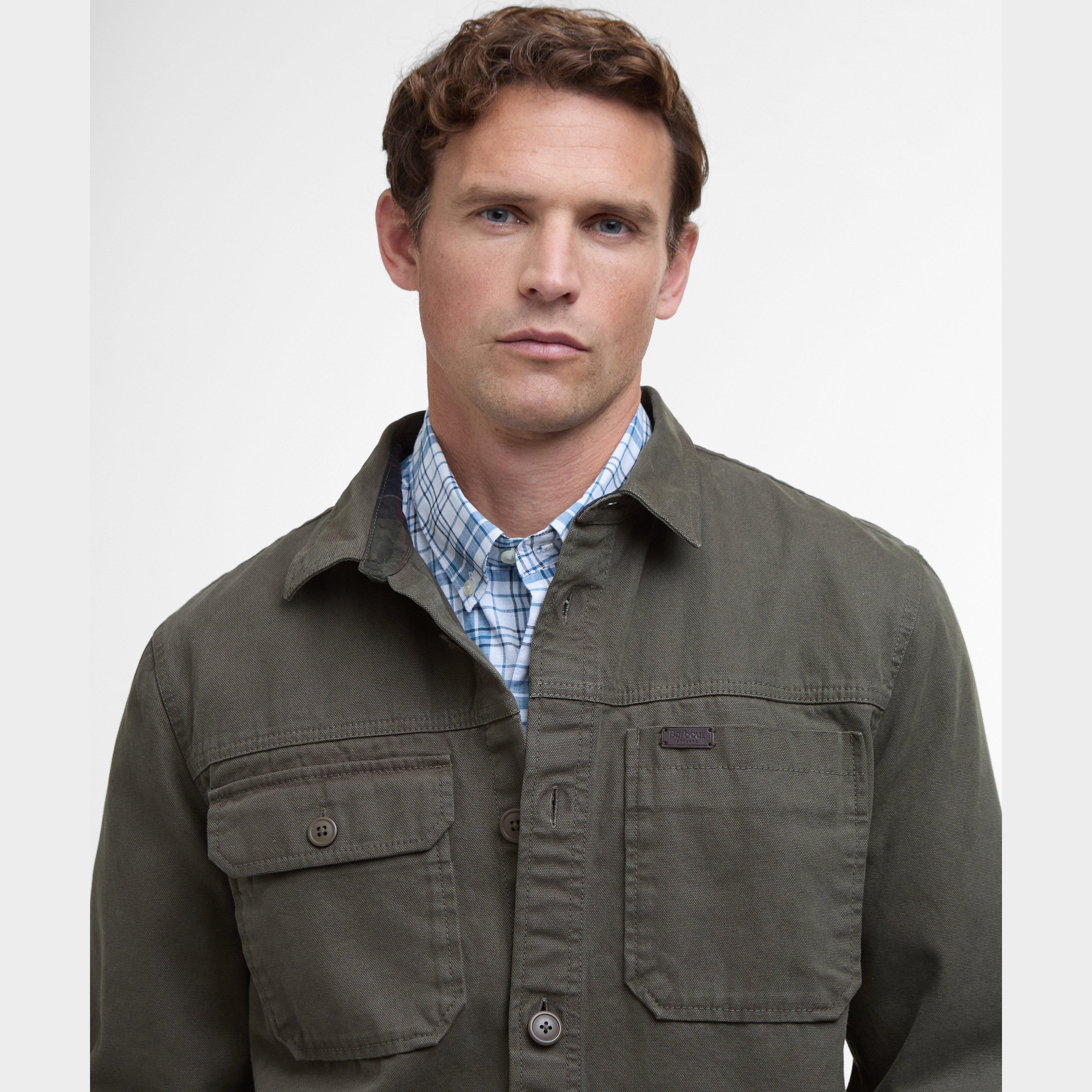 Mens Lingfield Canvas Overshirt Fern