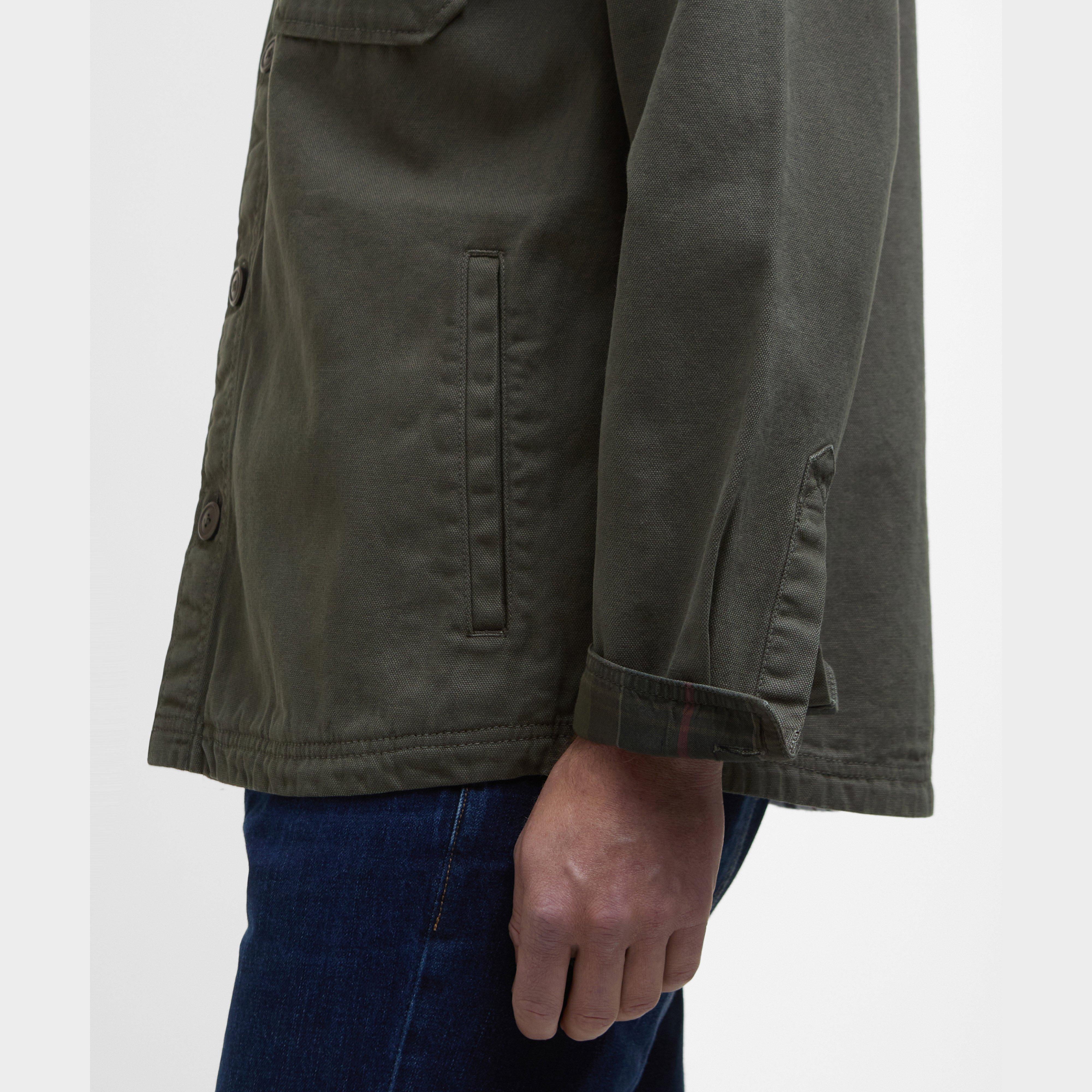 Mens Lingfield Canvas Overshirt Fern